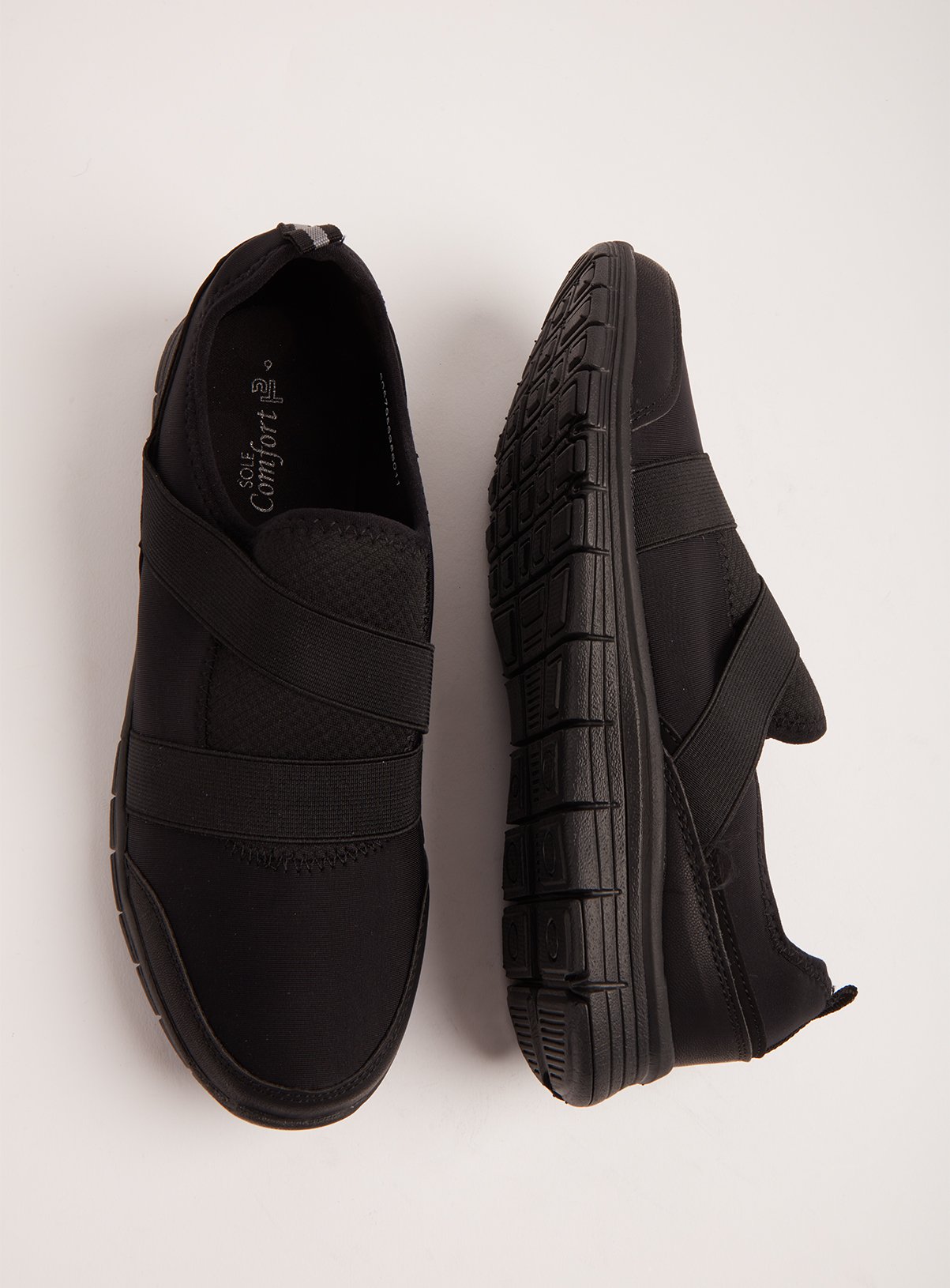comfy black slip on shoes