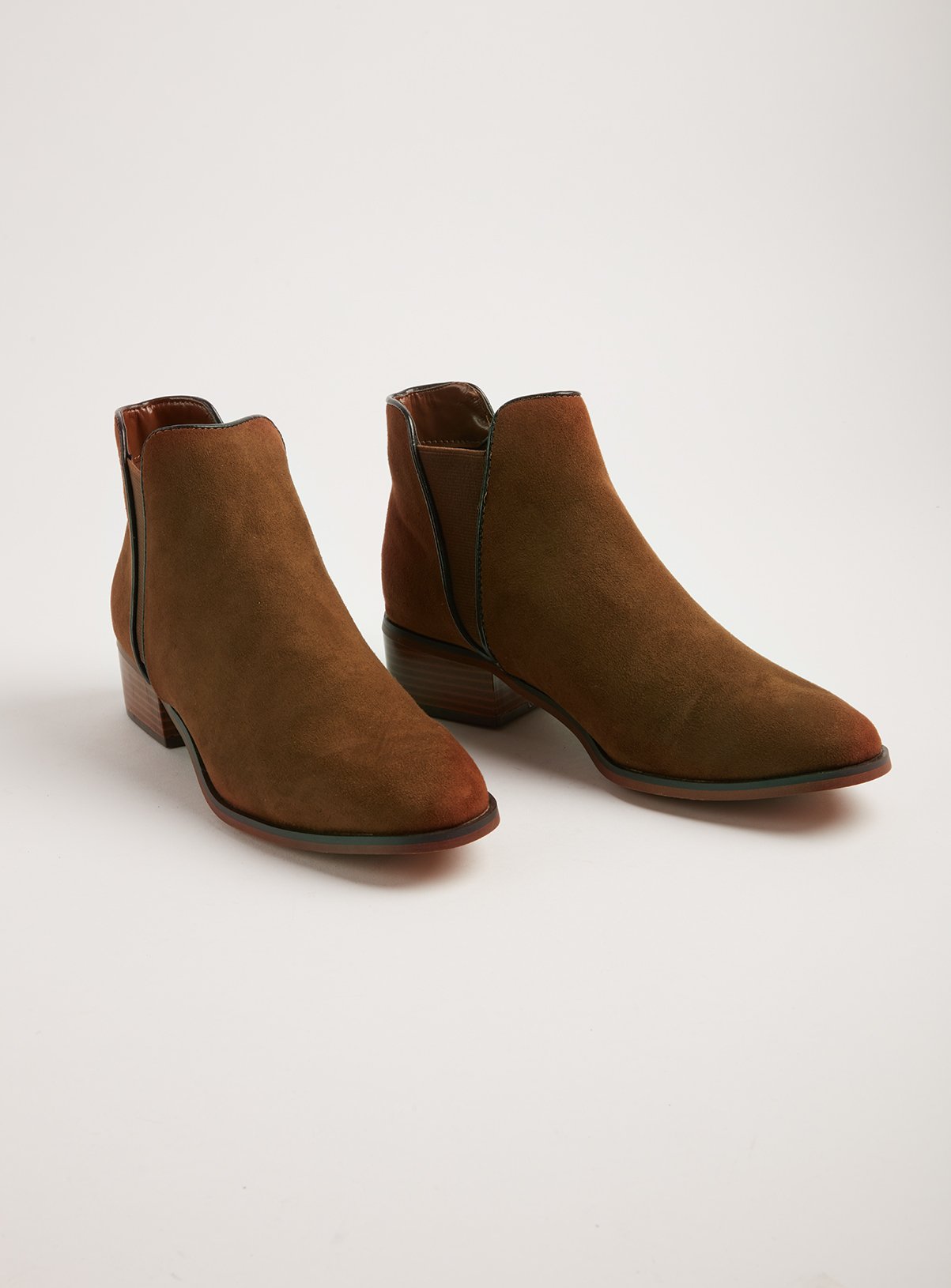 faux suede chelsea boots