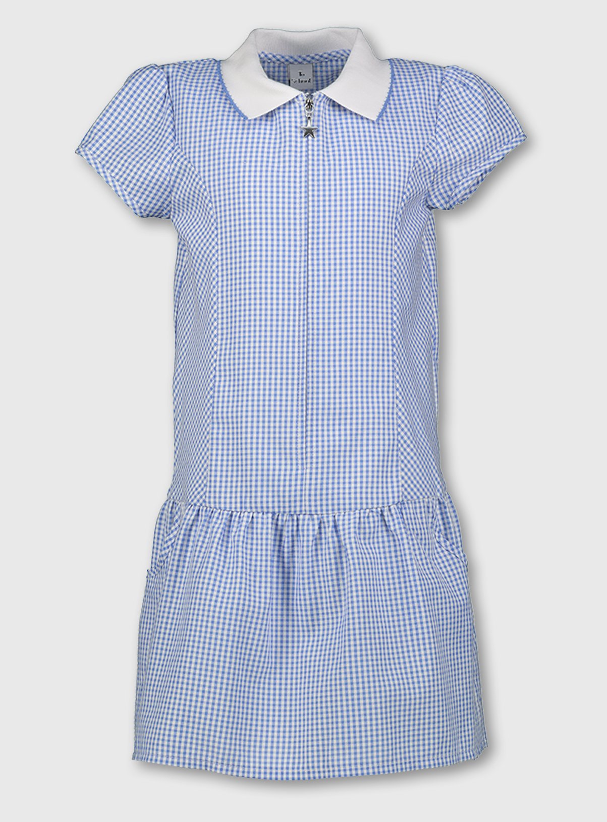 Blue Gingham Sporty Collar School Dress Review