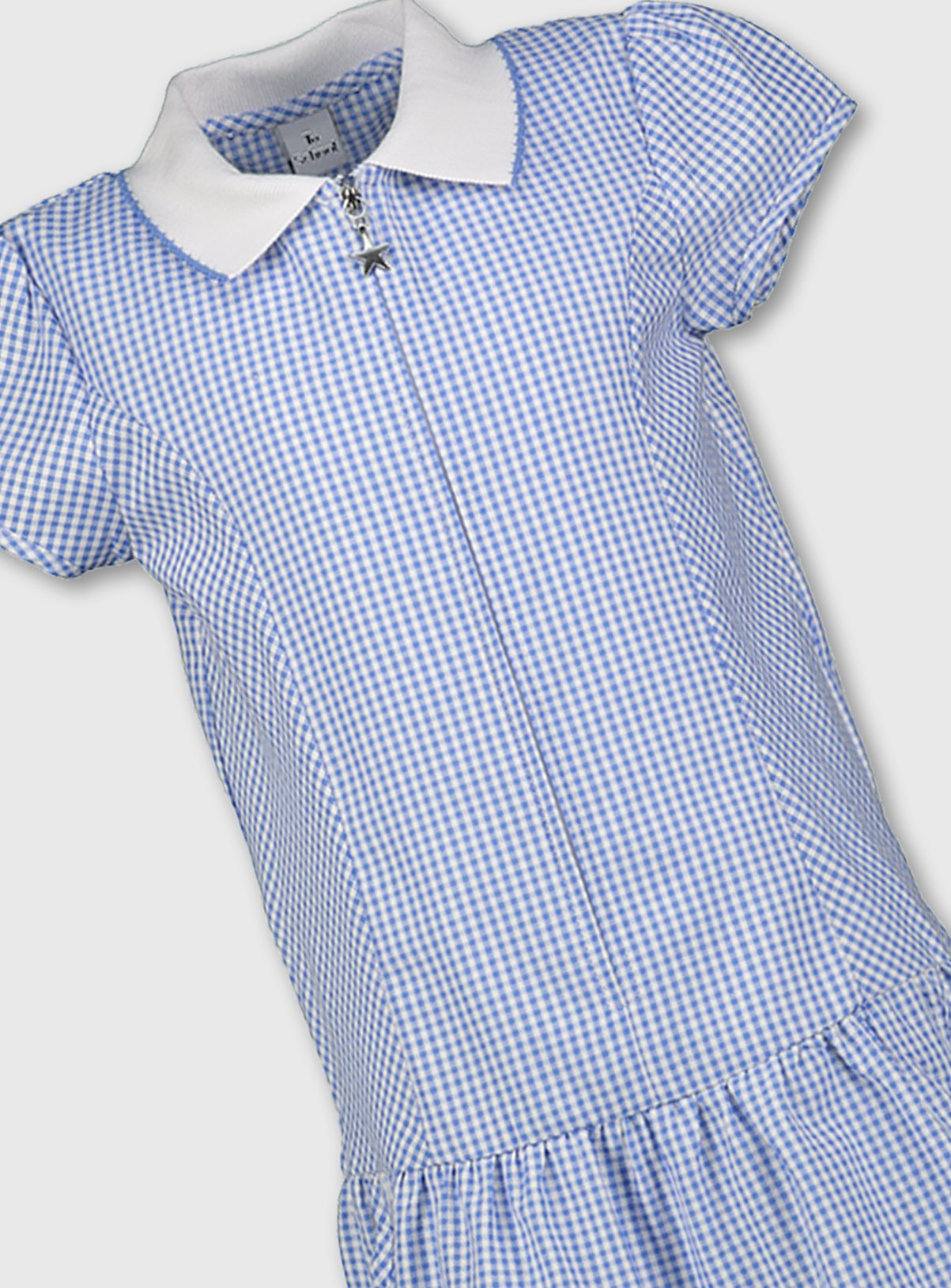 Blue Gingham Sporty Collar School Dress Review