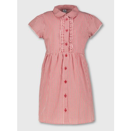 Red Plus Fit Gingham School Dress - 6 years