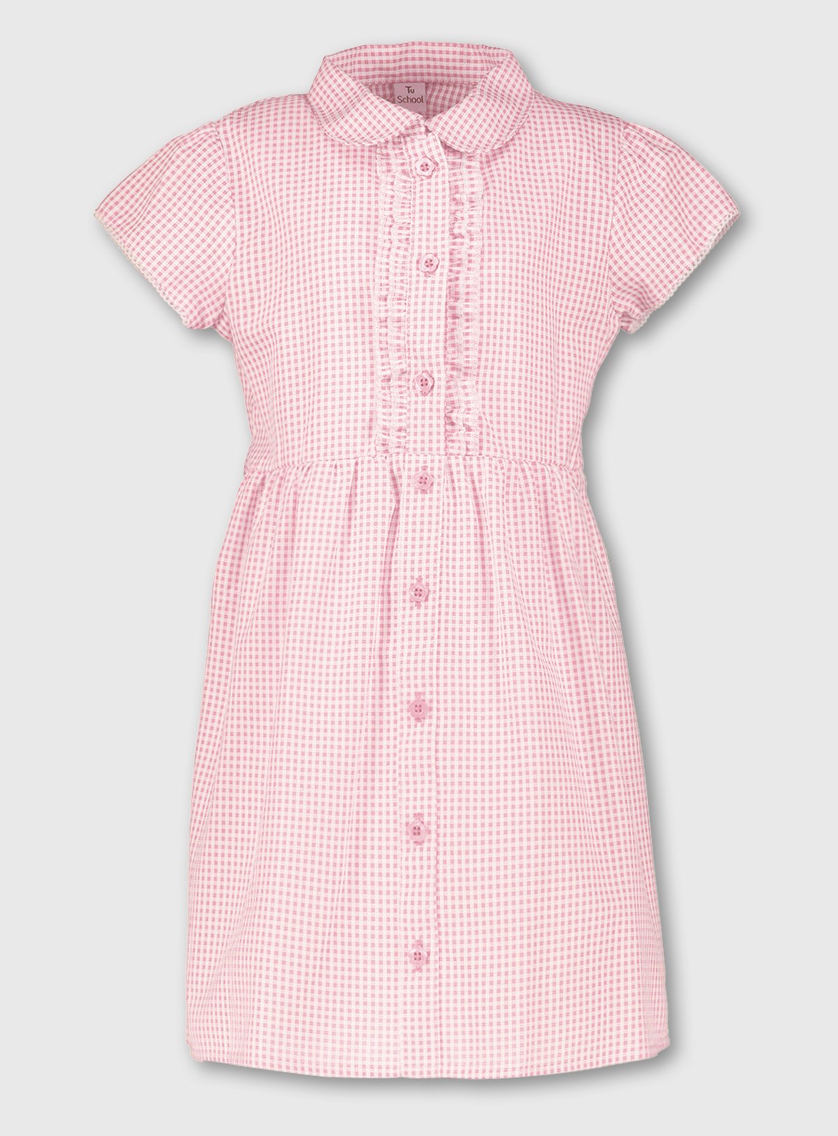 plus fit gingham school dress