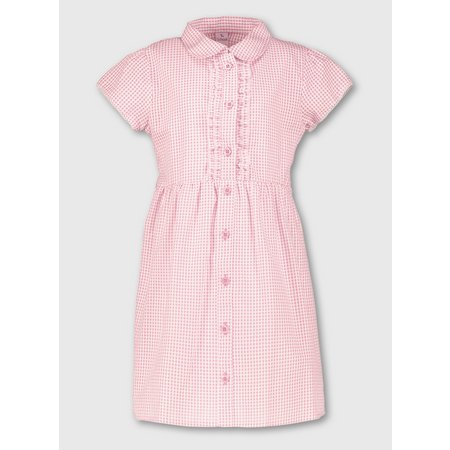Pink Plus Fit Gingham School Dress - 7 years