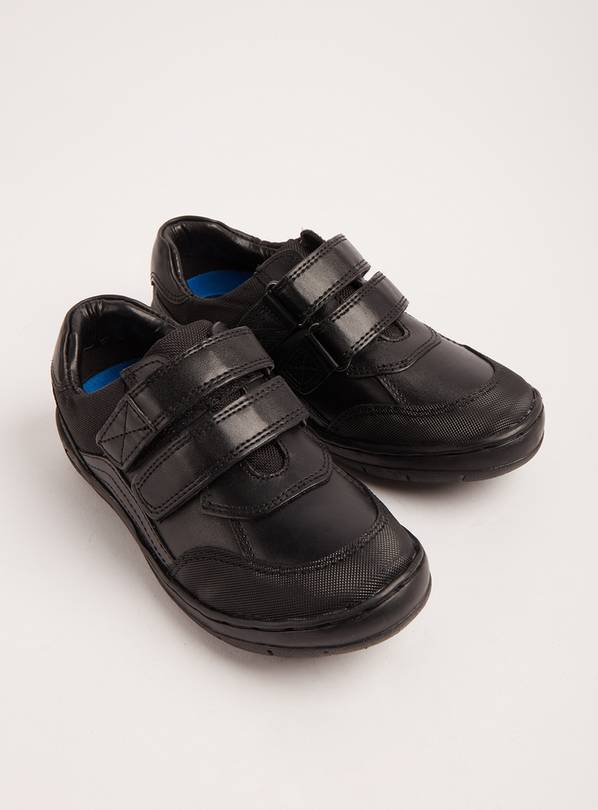 Buy Black Leather Wide Fit School Shoes 11 Infant Boys school shoes
