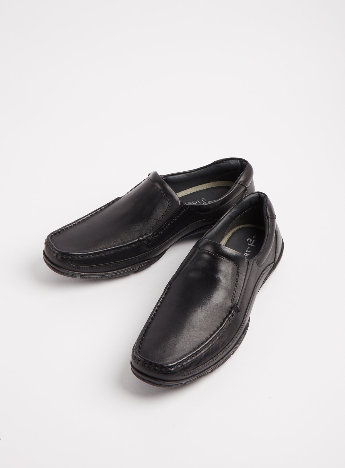 Sole Comfort Black Leather Slip-On Wallabee Shoes Review