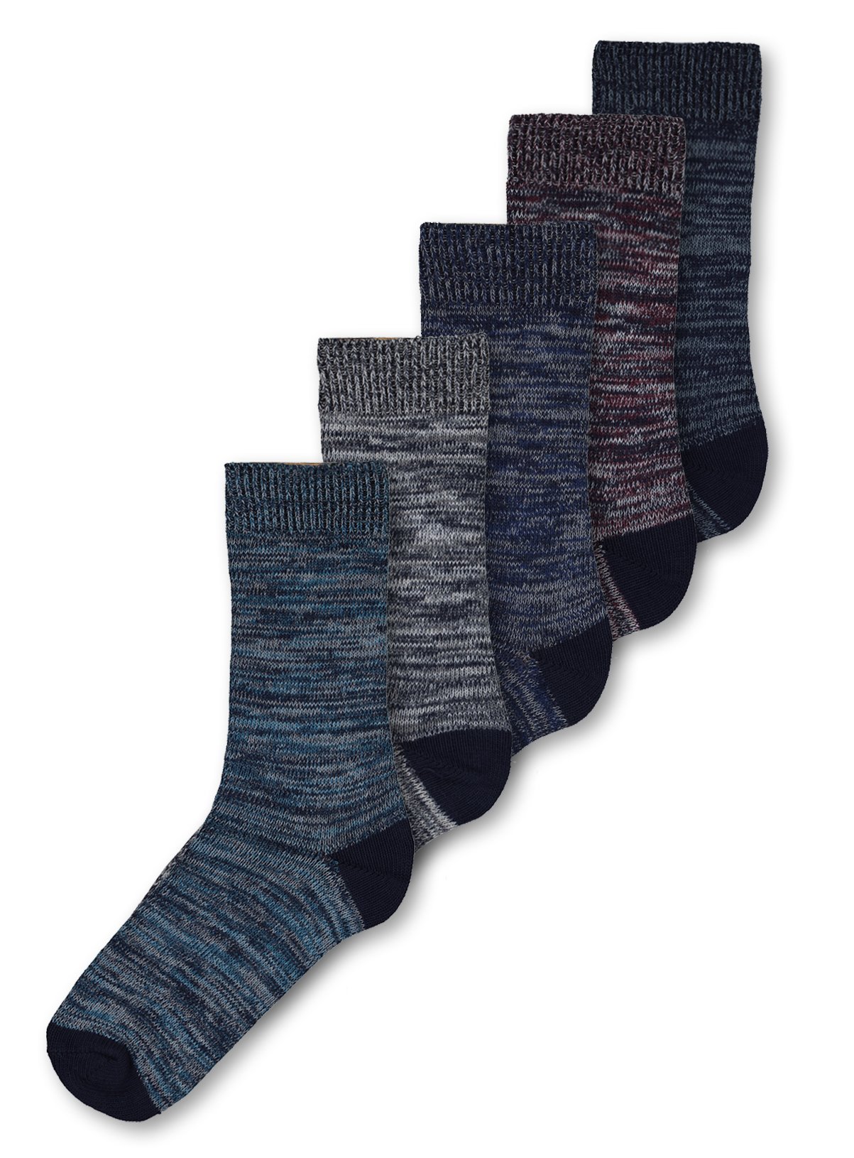 Blue, Grey & Burgundy Twist Stay Fresh Sock 5 Pack Review