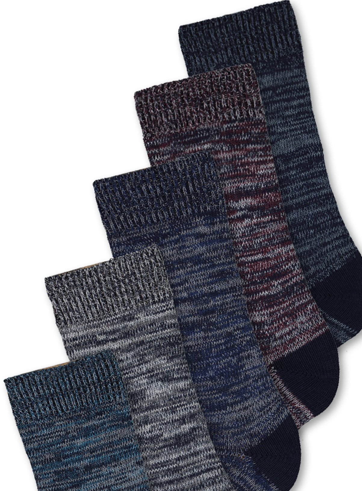 Blue, Grey & Burgundy Twist Stay Fresh Sock 5 Pack Review