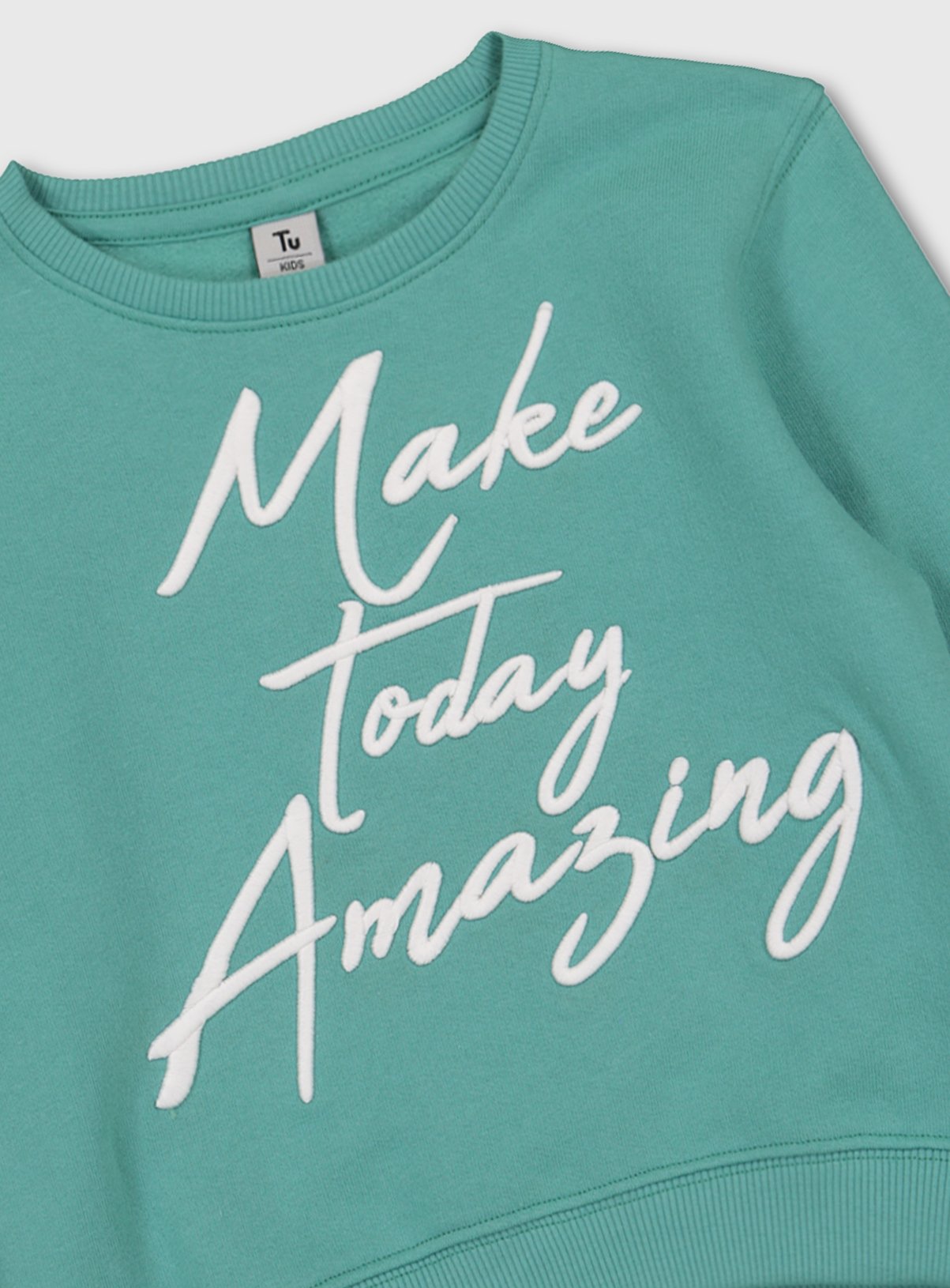 Mint Green 'Make Today Amazing' Slogan Sweatshirt Review