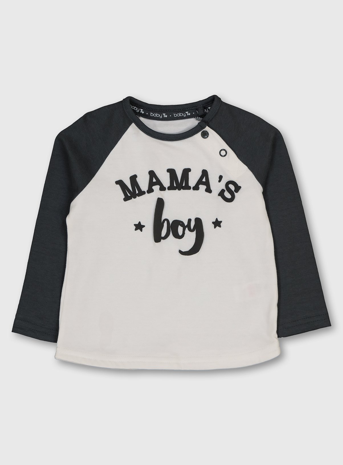 White & Grey 'Mama's Boy' Raglan Sleeve Top Review