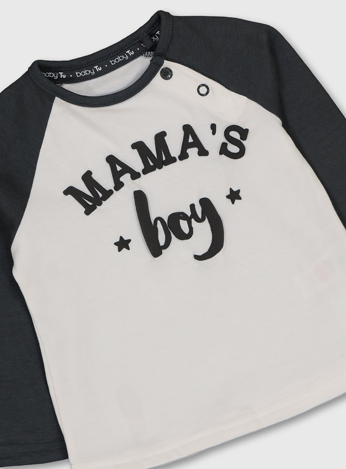 White & Grey 'Mama's Boy' Raglan Sleeve Top Review