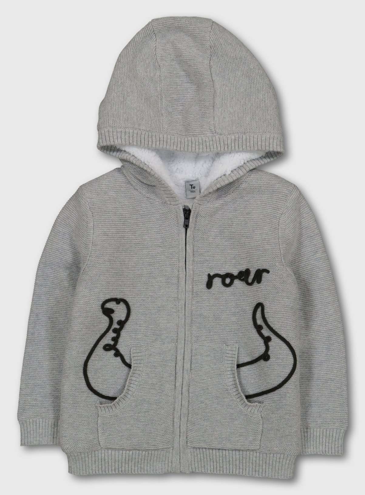 borg lined hoodie boys