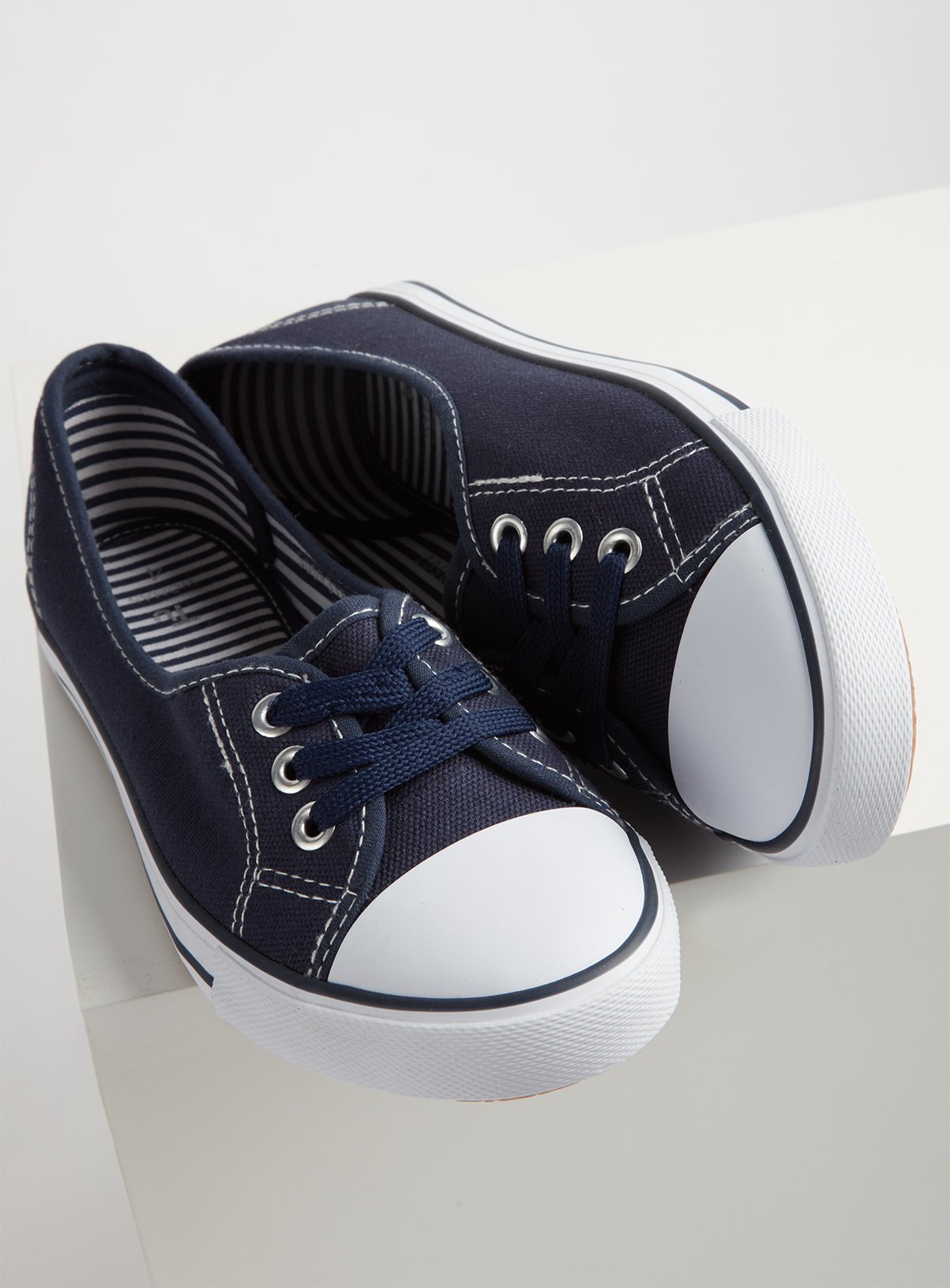 navy canvas shoes