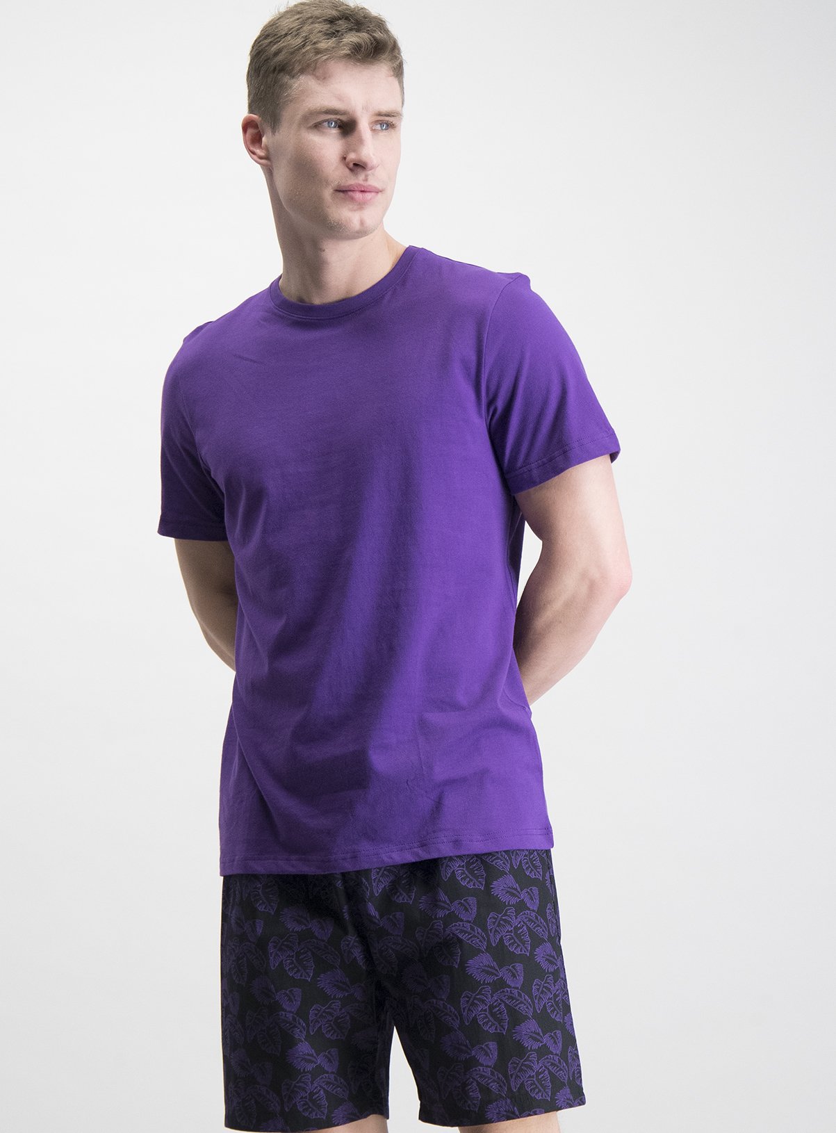 Purple T-Shirt & Printed Shortie Pyjamas Review