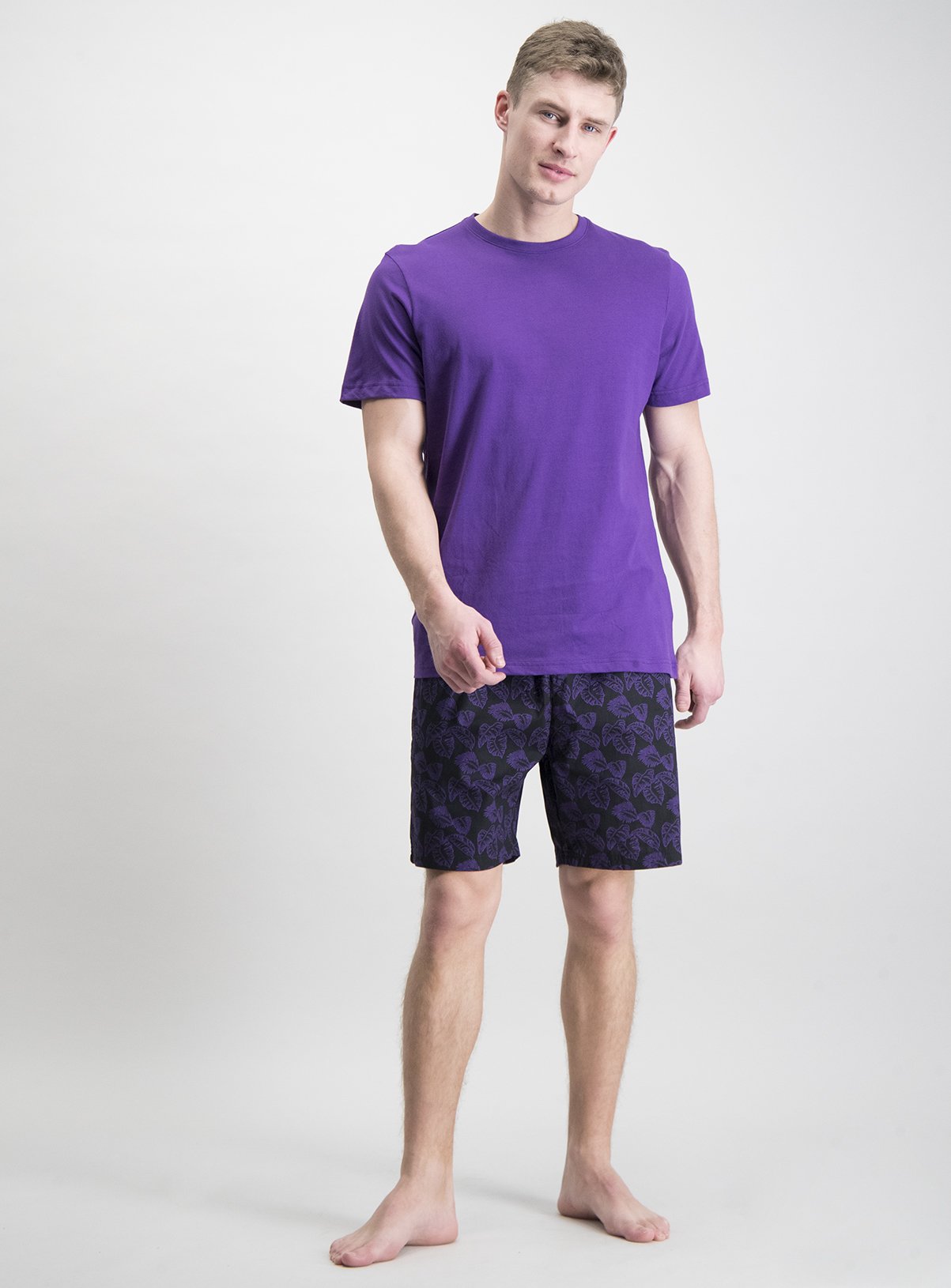 Purple T-Shirt & Printed Shortie Pyjamas Review