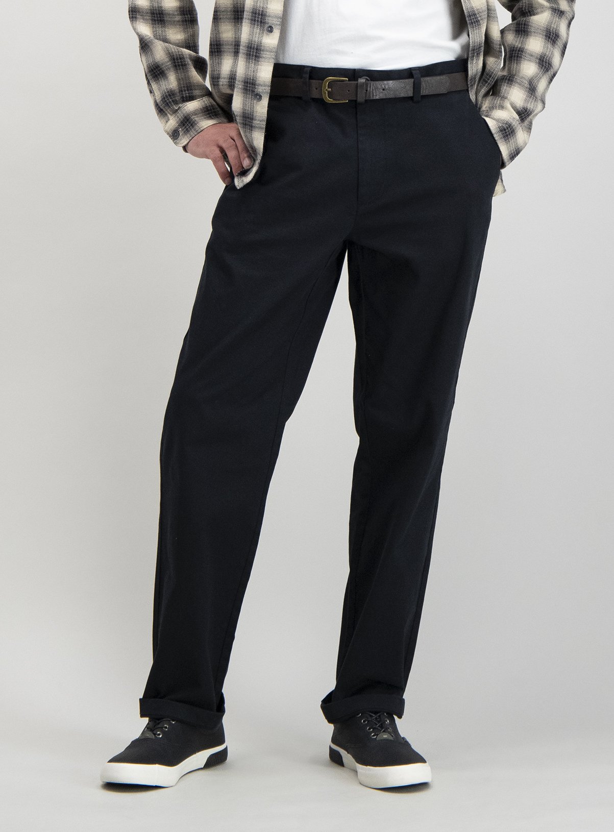 black straight fit chinos