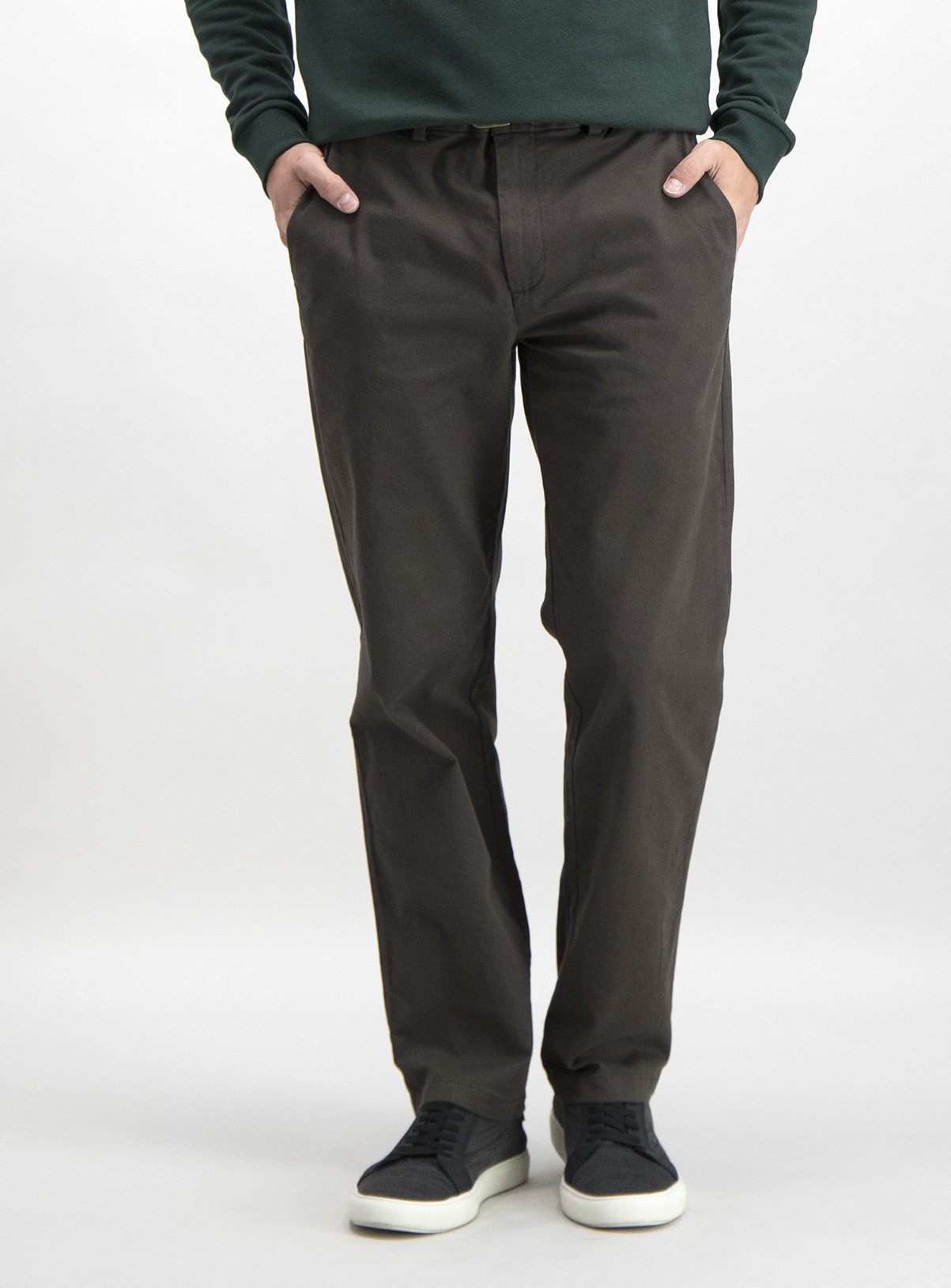 Brown Straight Leg Belted Chino With Stretch Review