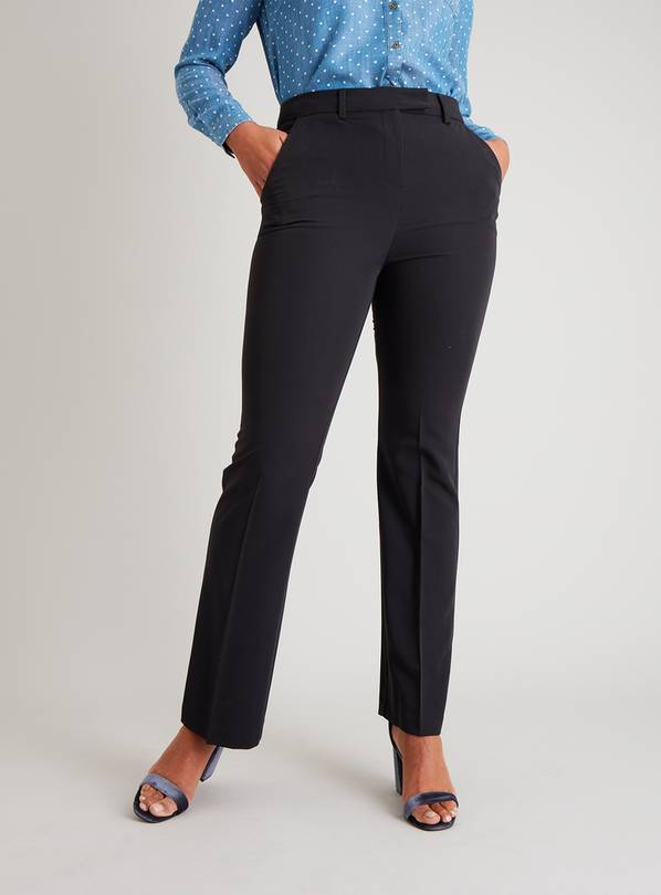 Women's Boot Cut Performance Formal Dress Pant - Black - CK182832L90