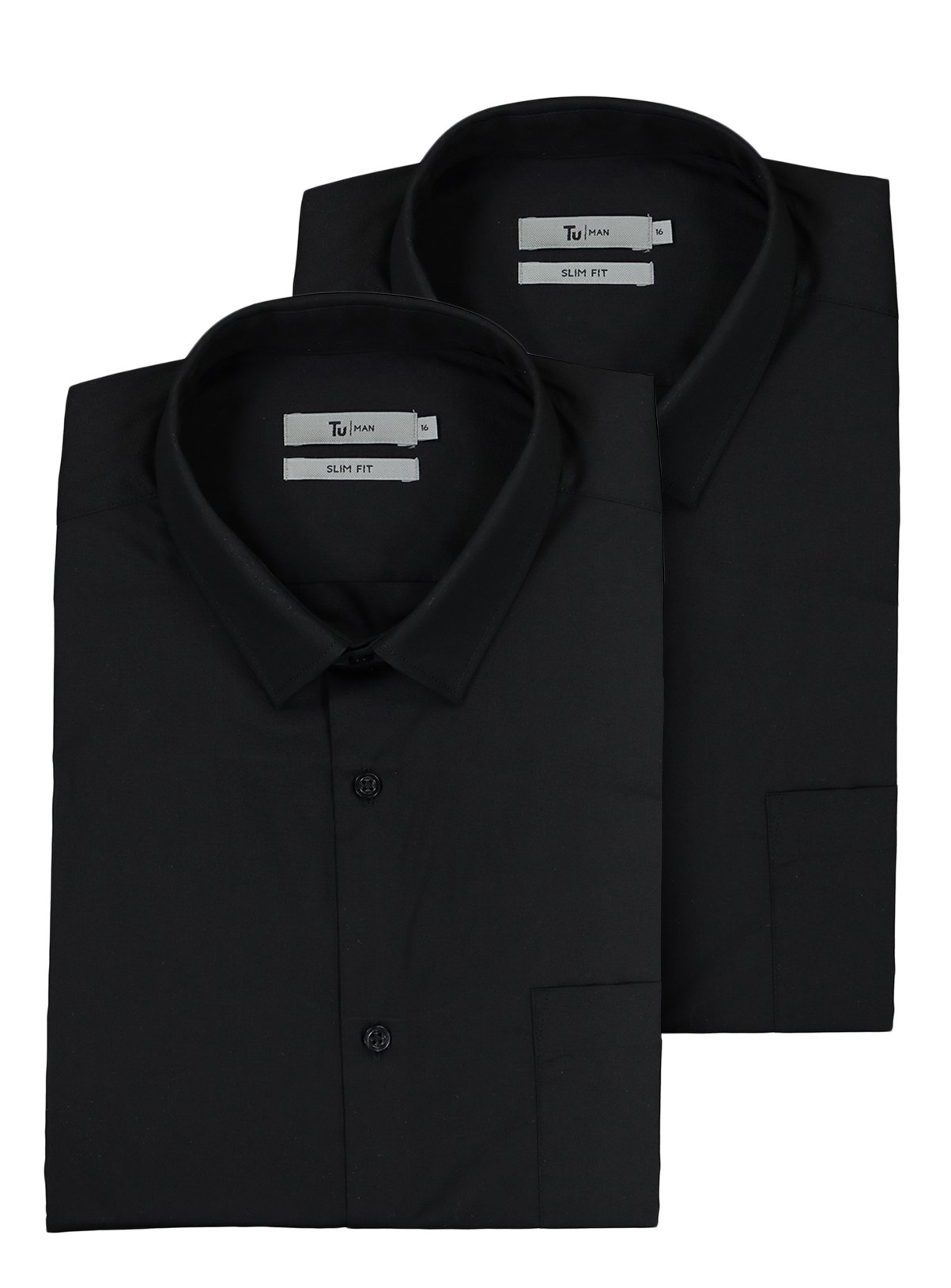 Black Slim Fit Easy Iron Shirts 2 Pack Review