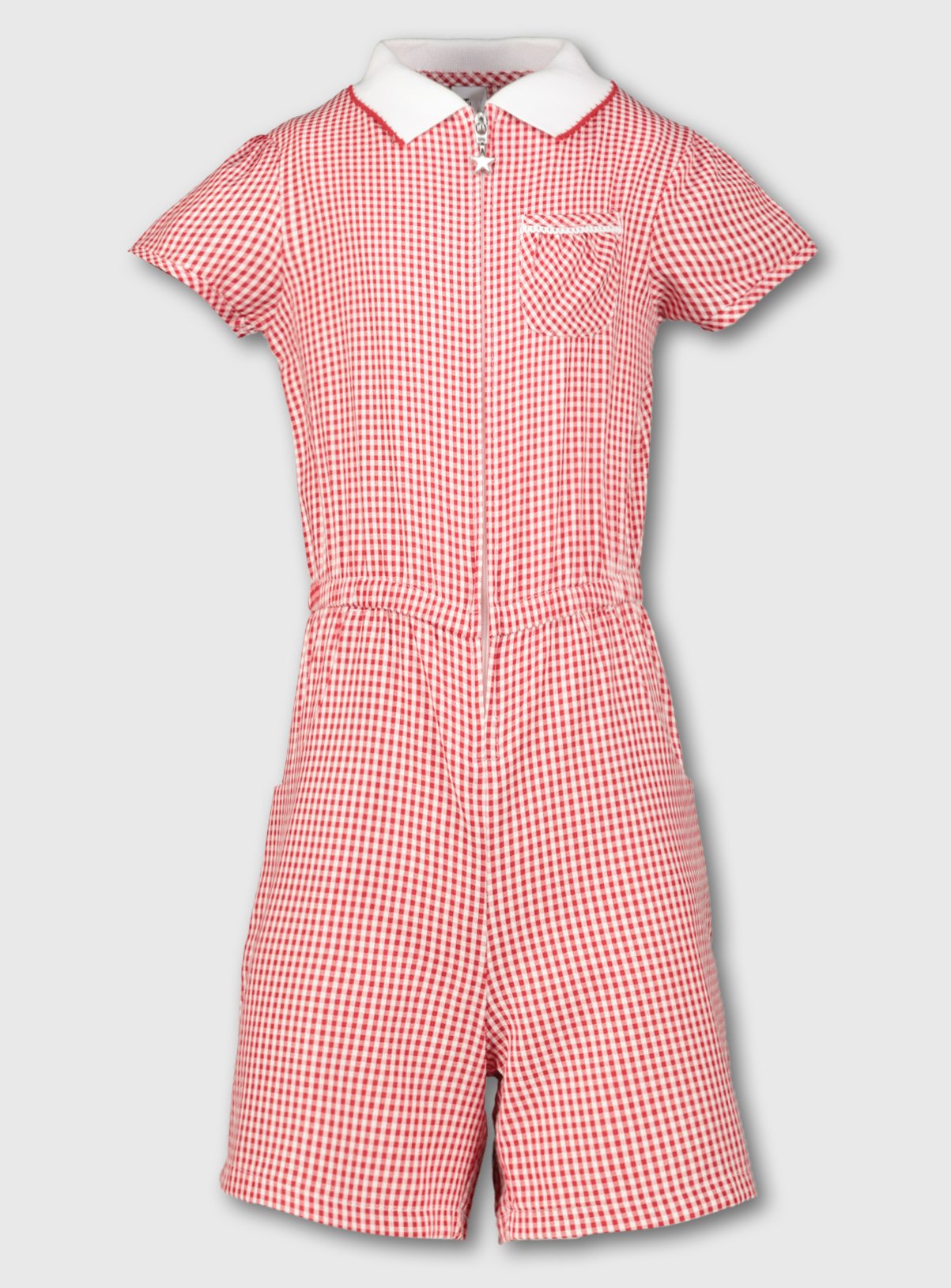 pink gingham school dress
