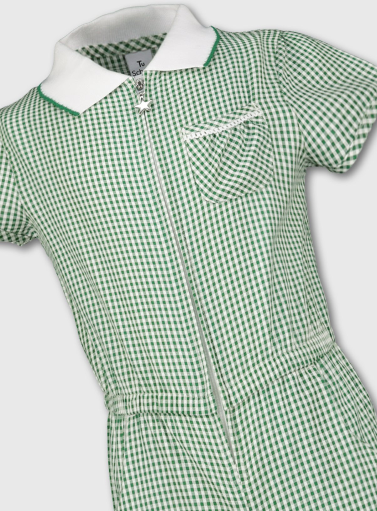 Green Gingham School Playsuit Review