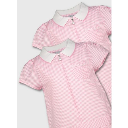 Pink Gingham Sporty Dresses 2 Pack - 11 years