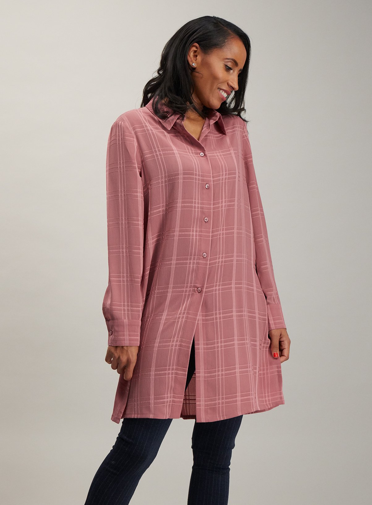 longline check shirt womens