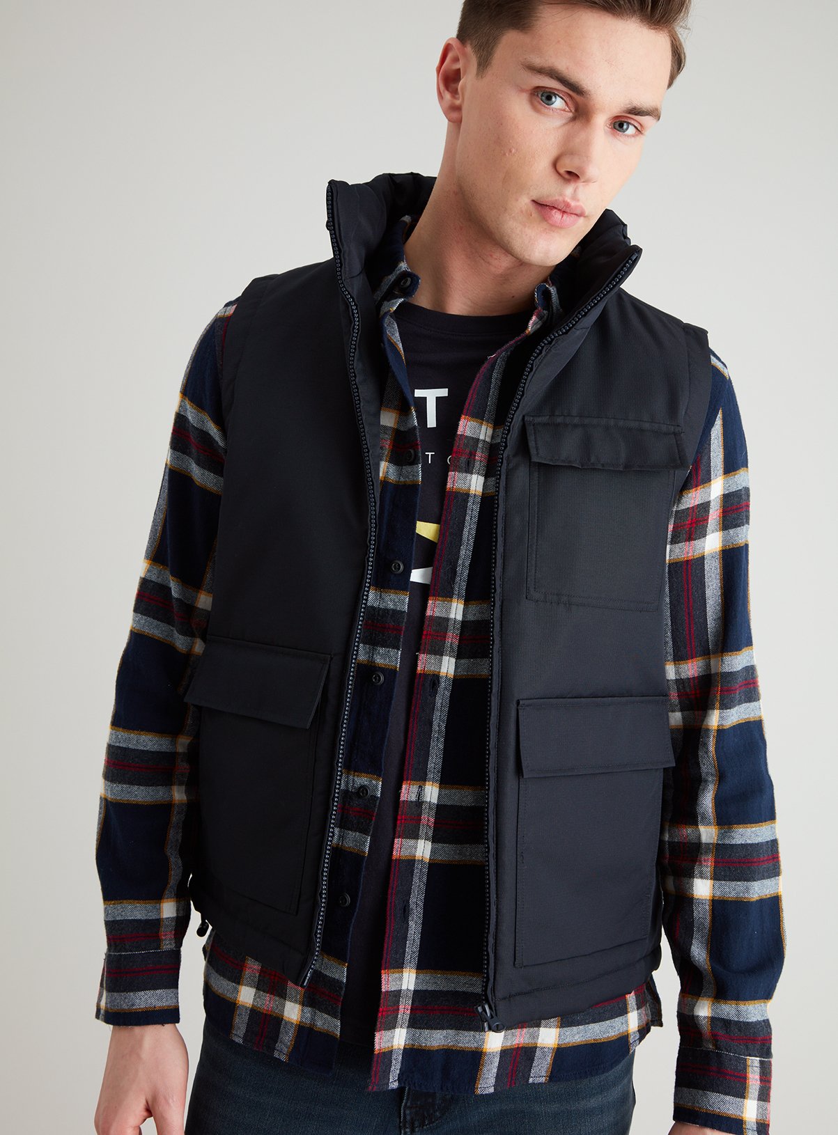 Dark Navy Pocketed Wadded Gilet Review