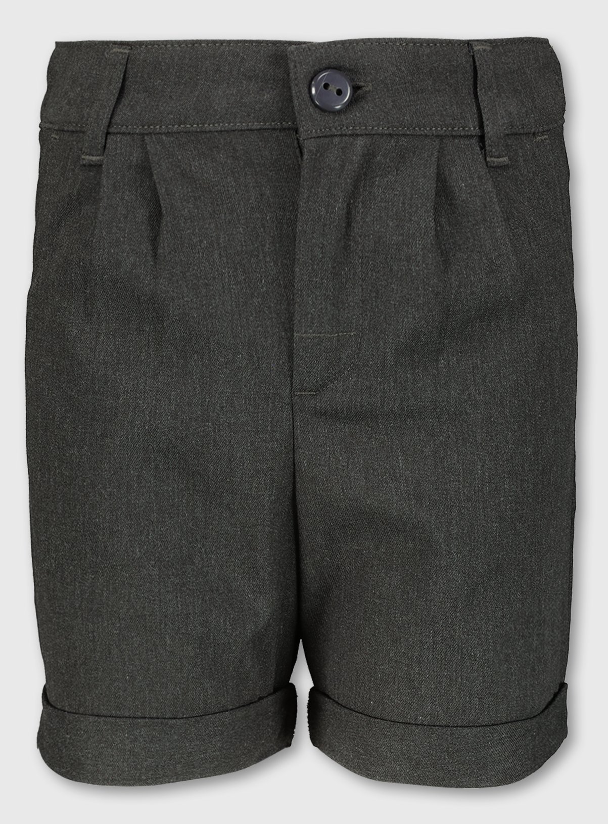 Kids Grey School Shorts With Stretch (3 