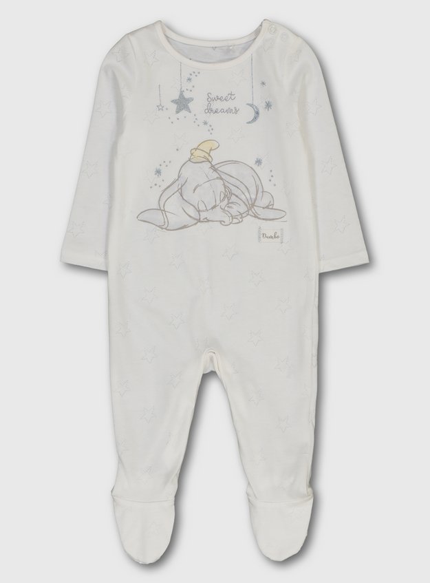 Babies Disney Unisex Sleepsuit Babygrow Romper Footsie Dumbo Winnie The Pooh 