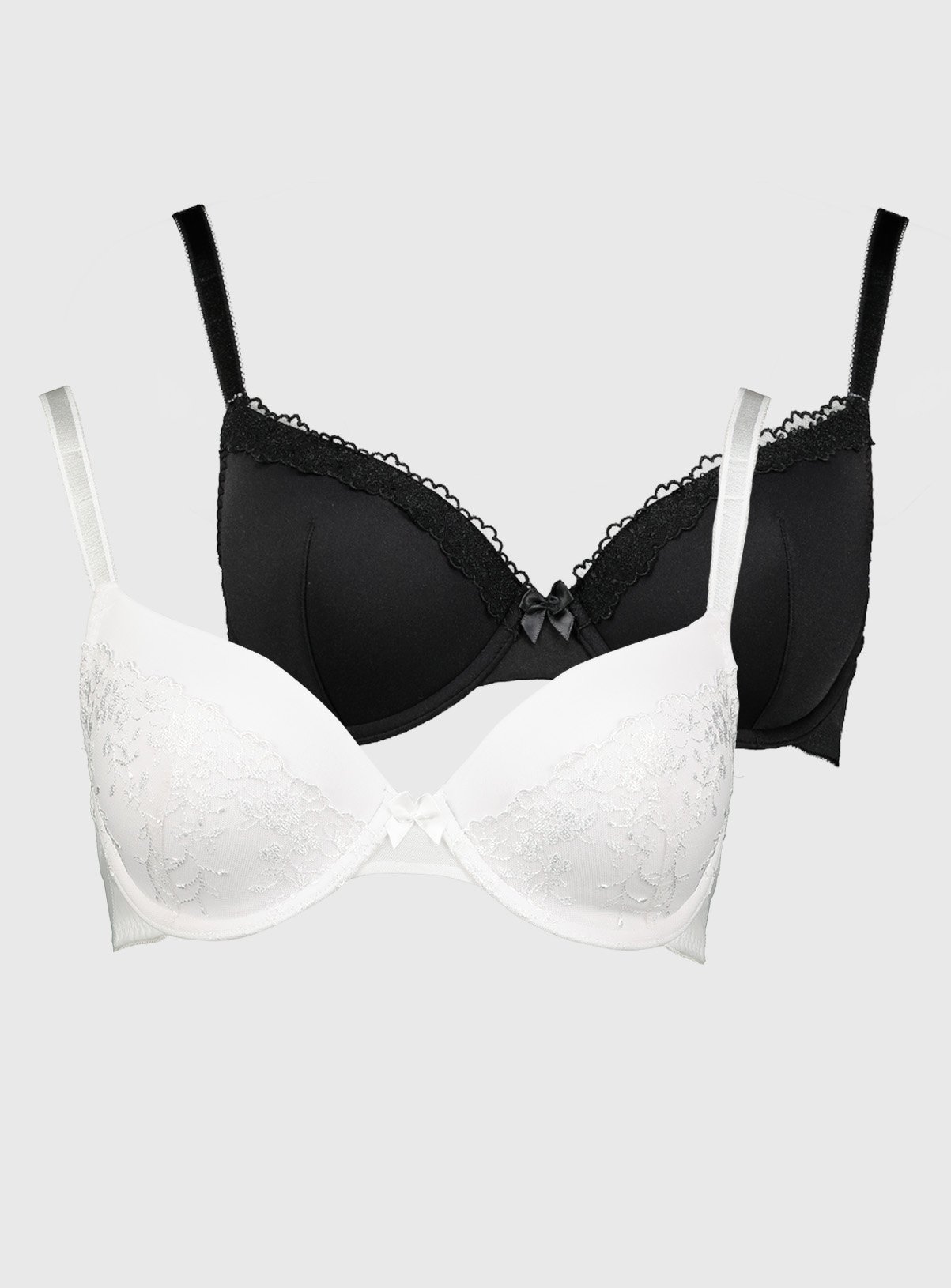 Black & White Embroidered Plunge Bra 2 Pack Review