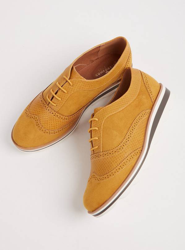 Buy Sole Comfort Mustard Bubble Sole Lace Up Shoes 7 Shoes