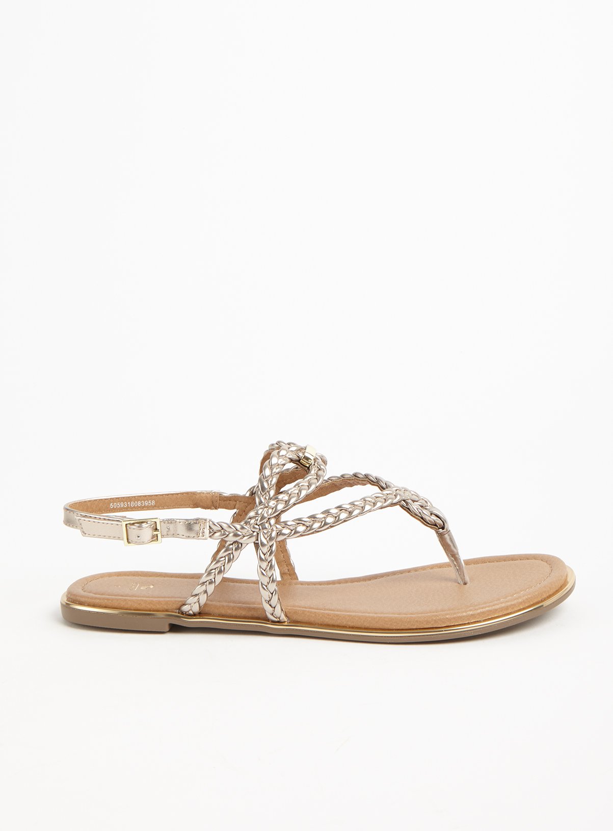 Gold Cross Over Plait Sandals Review