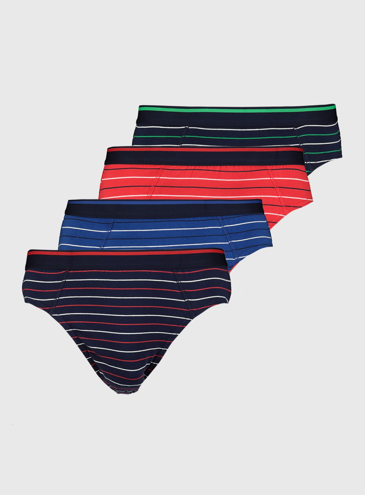 Navy Blue & Red Portland Stripe Slip 4 Pack Review