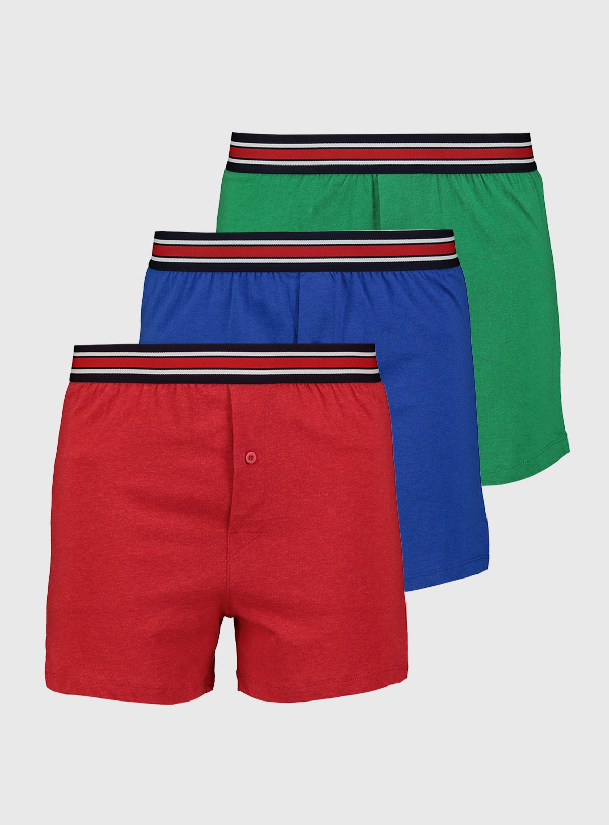 Green, Blue & Red Jersey Boxer 3 Pack Review