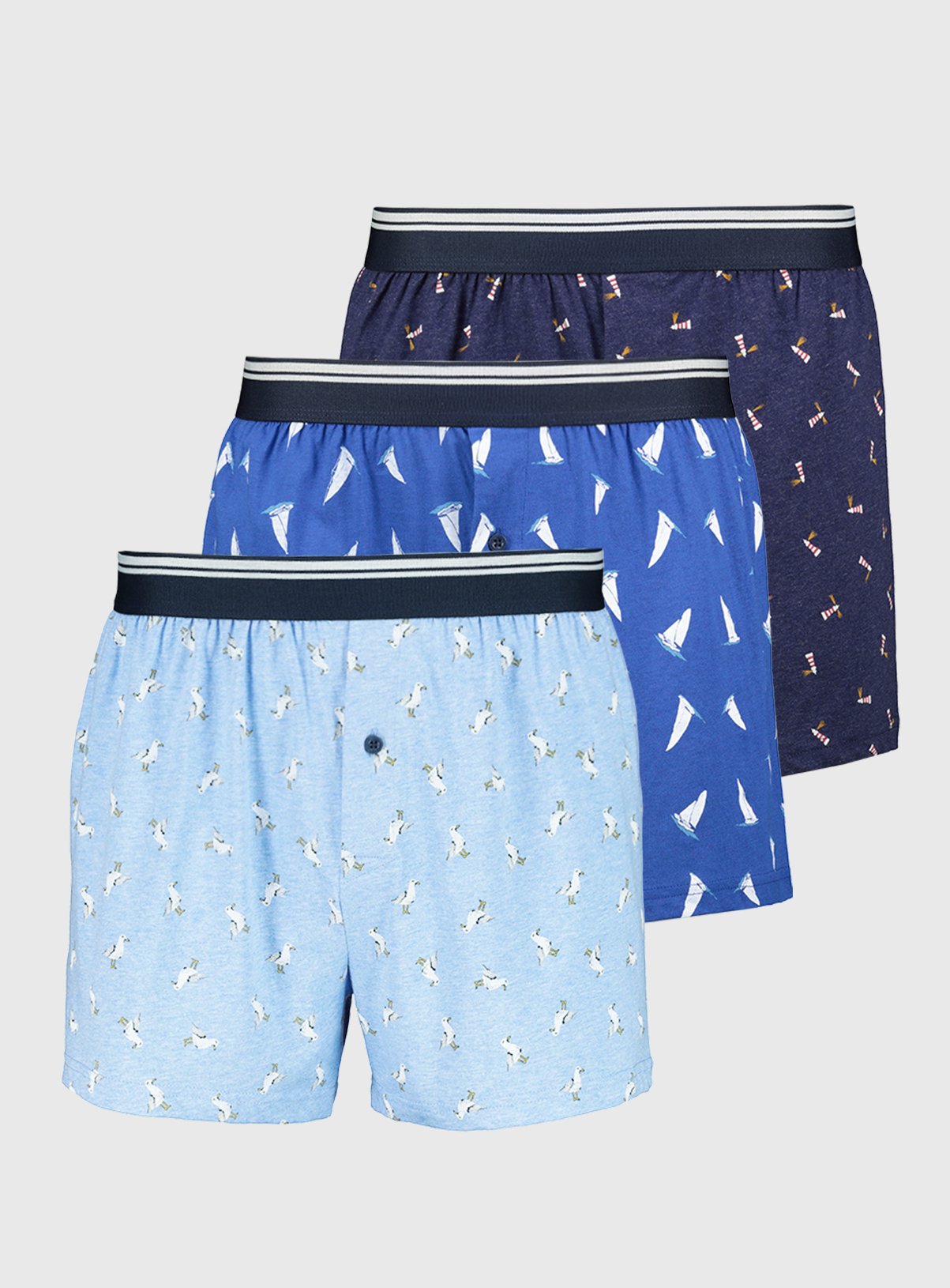 Blue Pure Cotton Jersey Boxers 3 Pack Reviews Updated June 2024