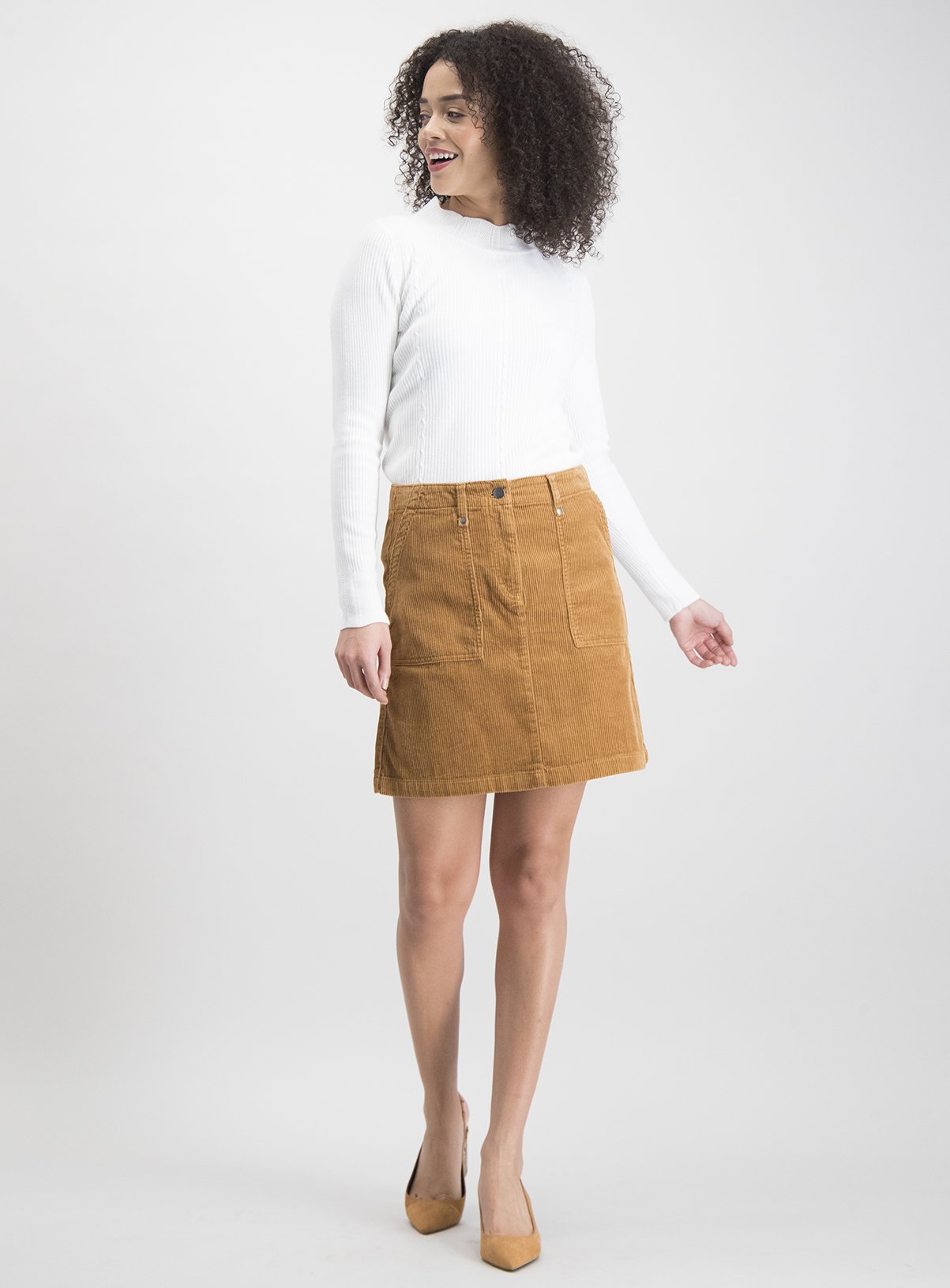 tan corduroy skirt