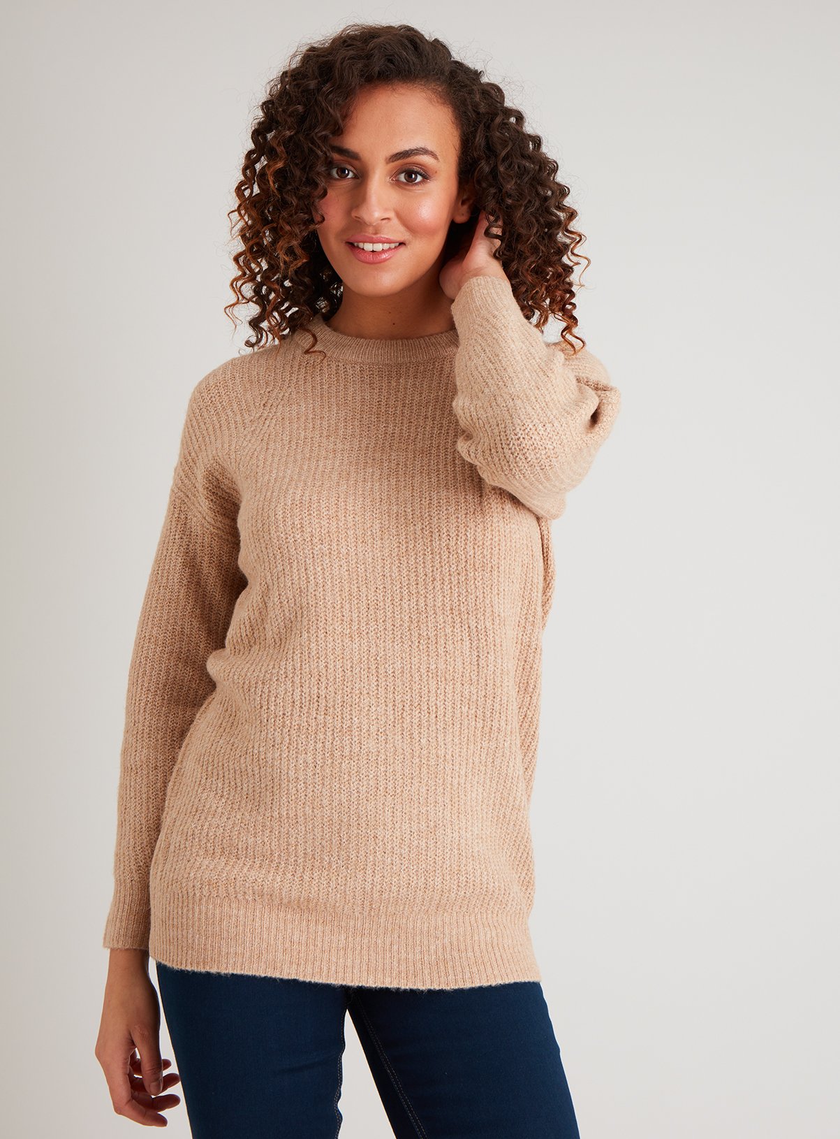 ladies oatmeal jumper