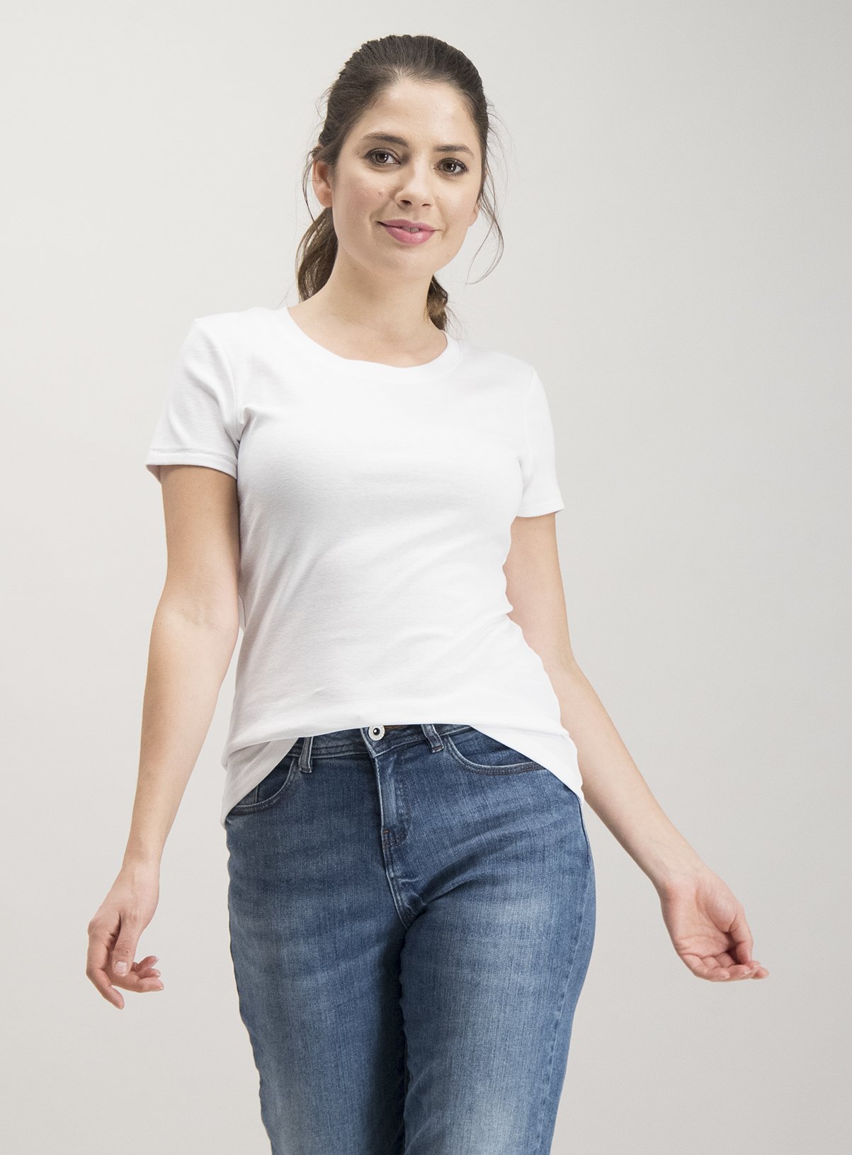 womens plain crew neck t shirts