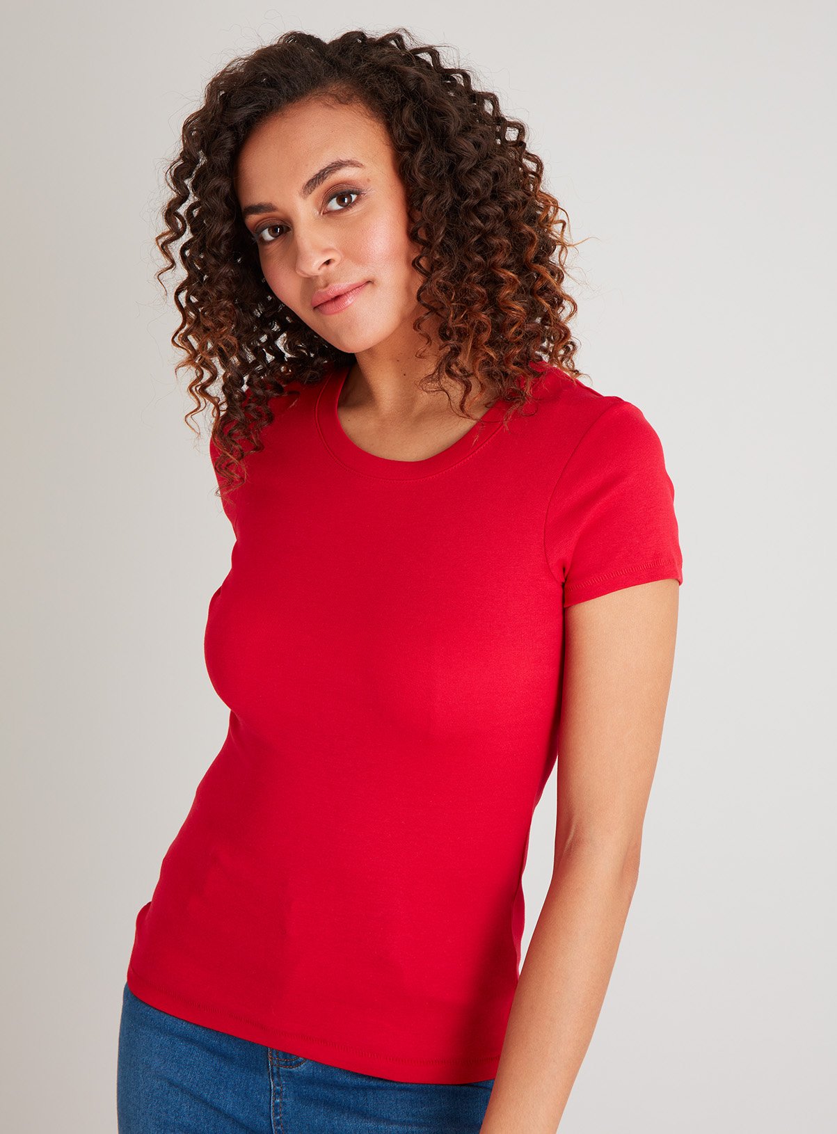 womens red tshirt