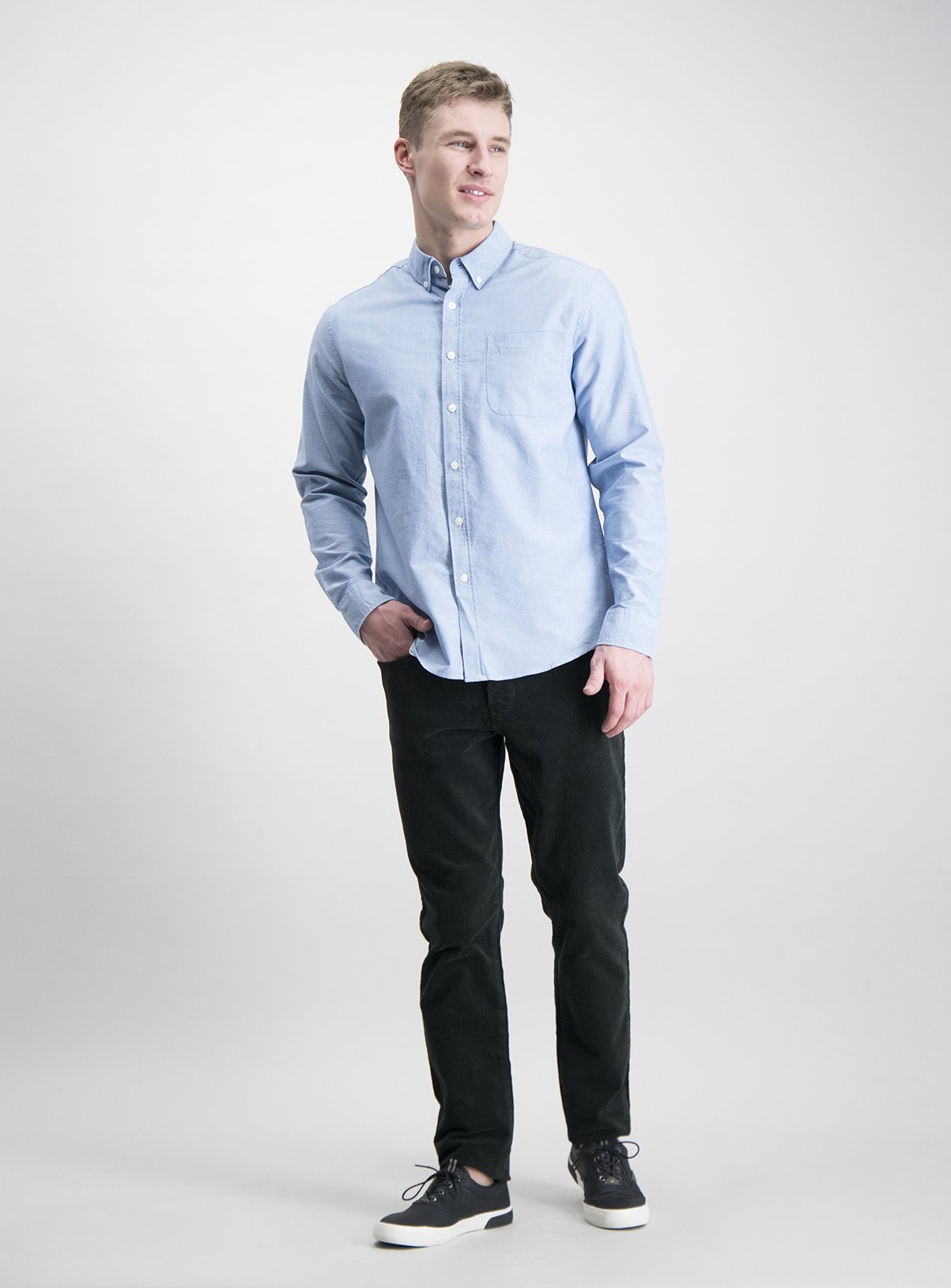 Blue Plain Oxford Regular Fit Shirt Review