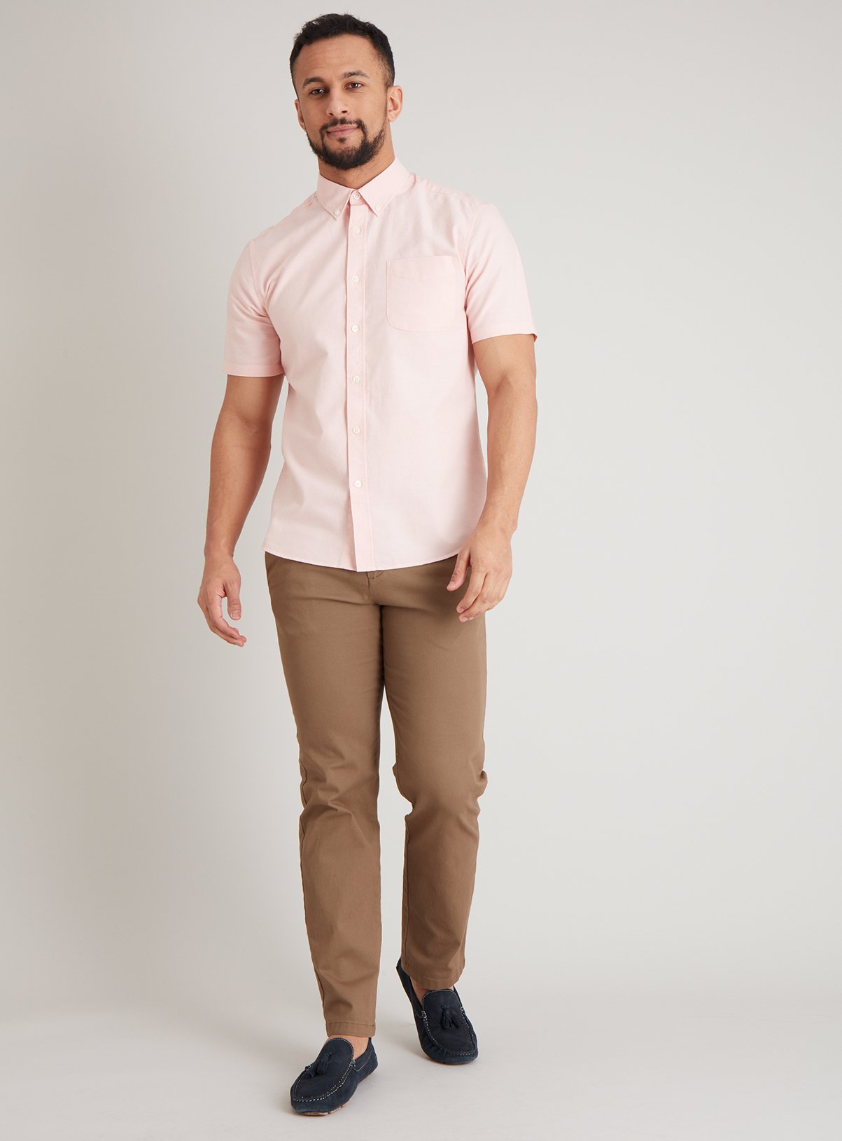 Pale Pink Oxford Regular Fit Short Sleeve Shirt Review