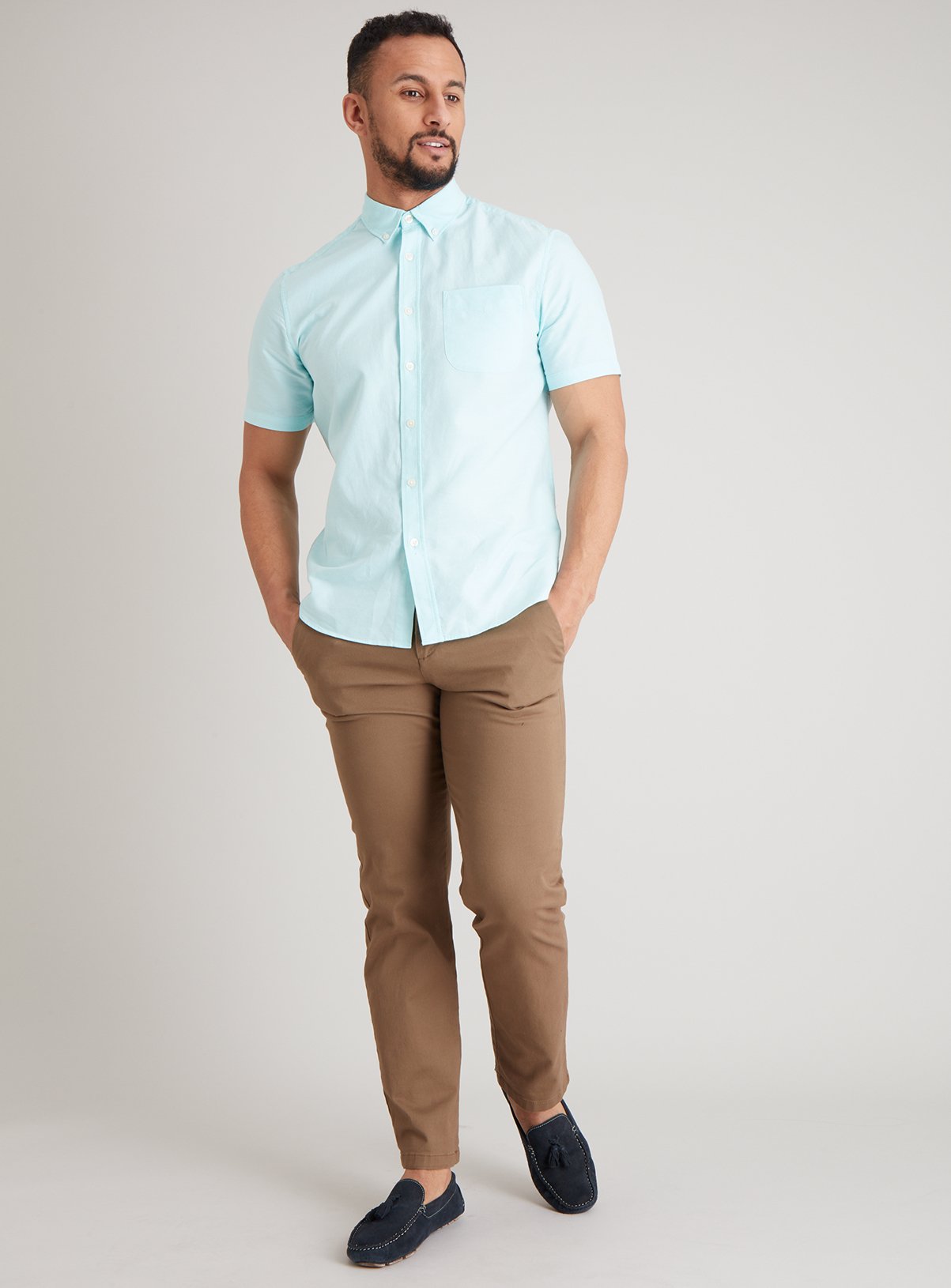 mint green oxford shirt