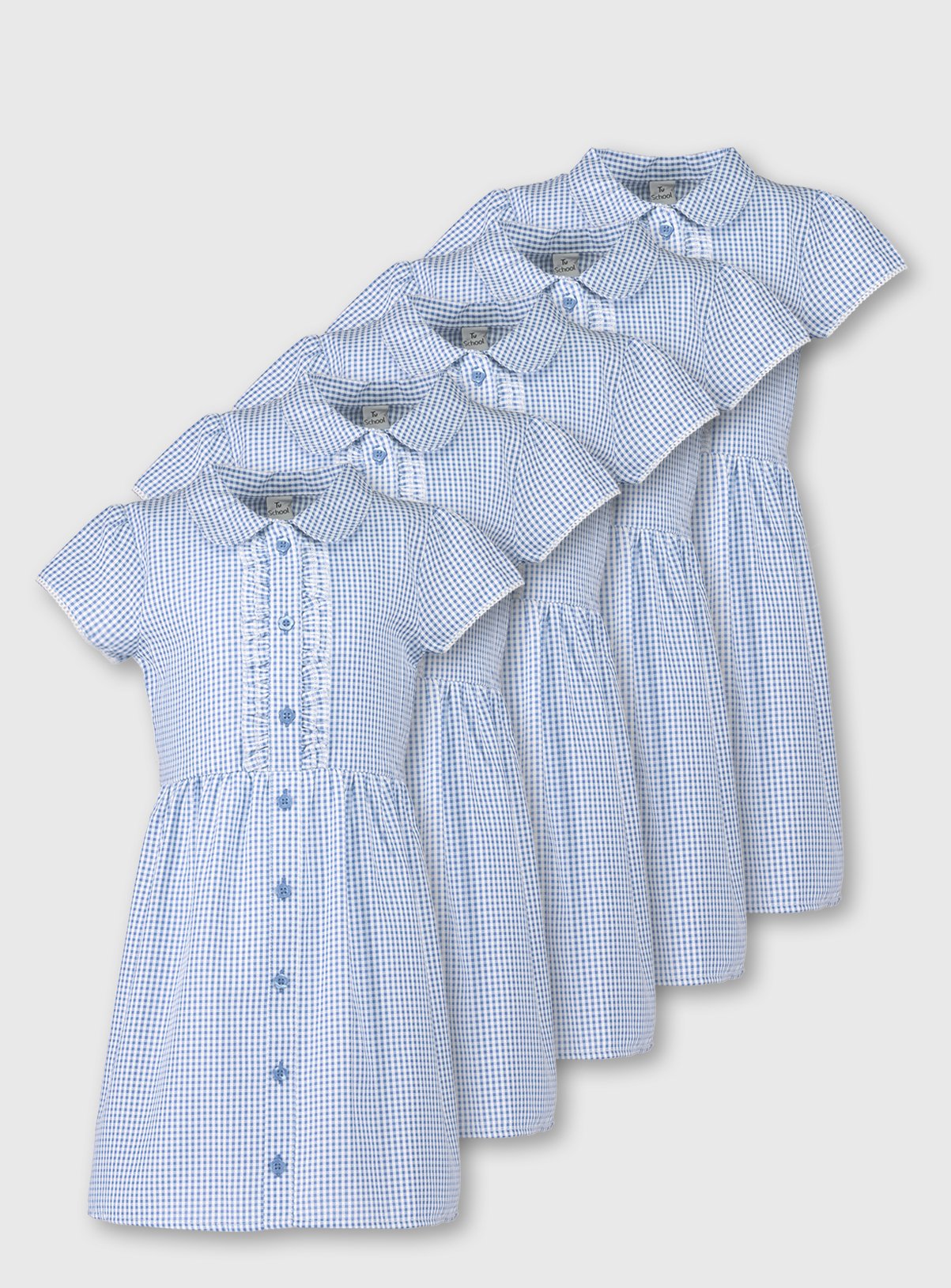 Blue Classic Gingham School Dress 5 Pack Review