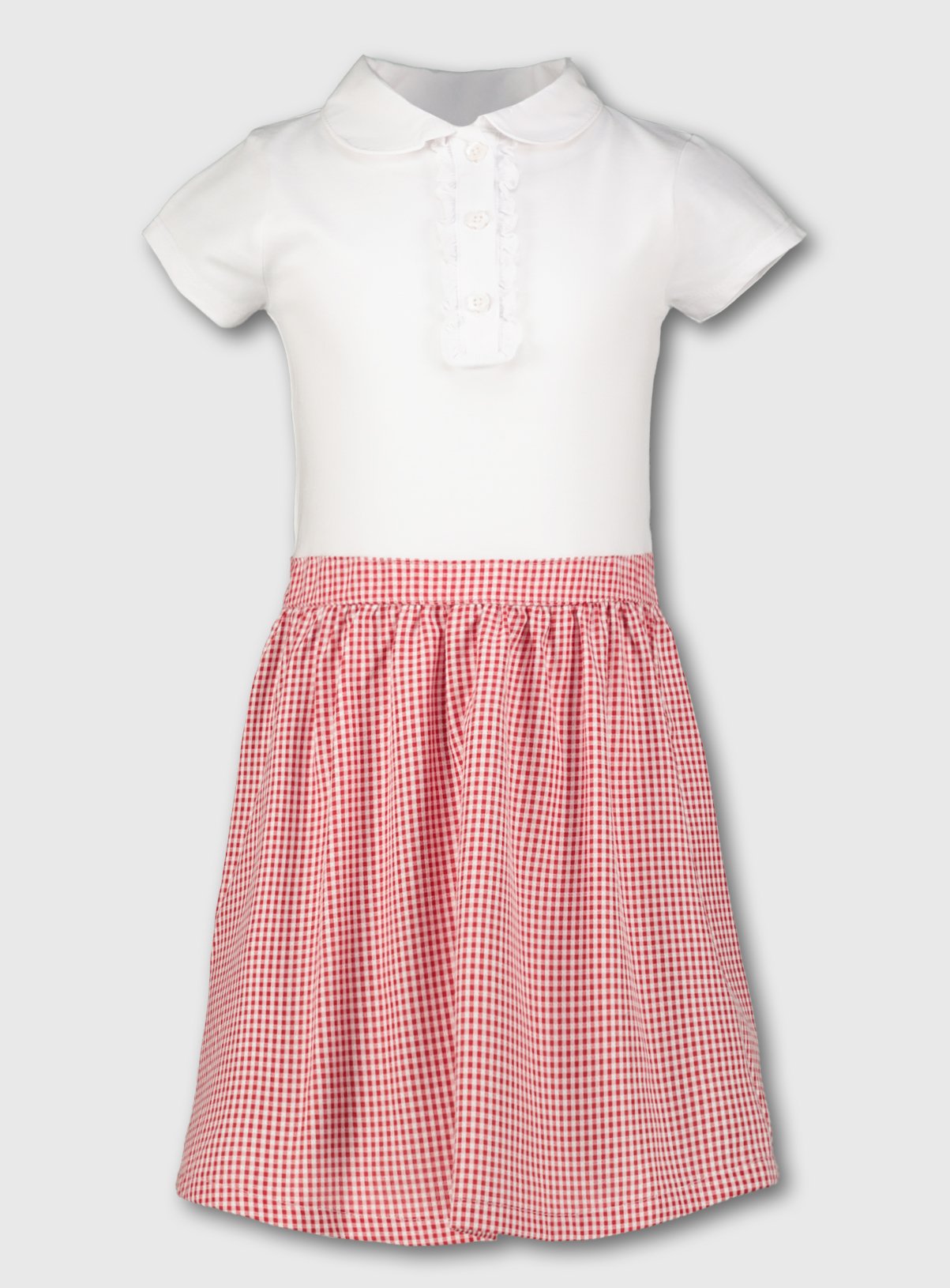 gingham red dress