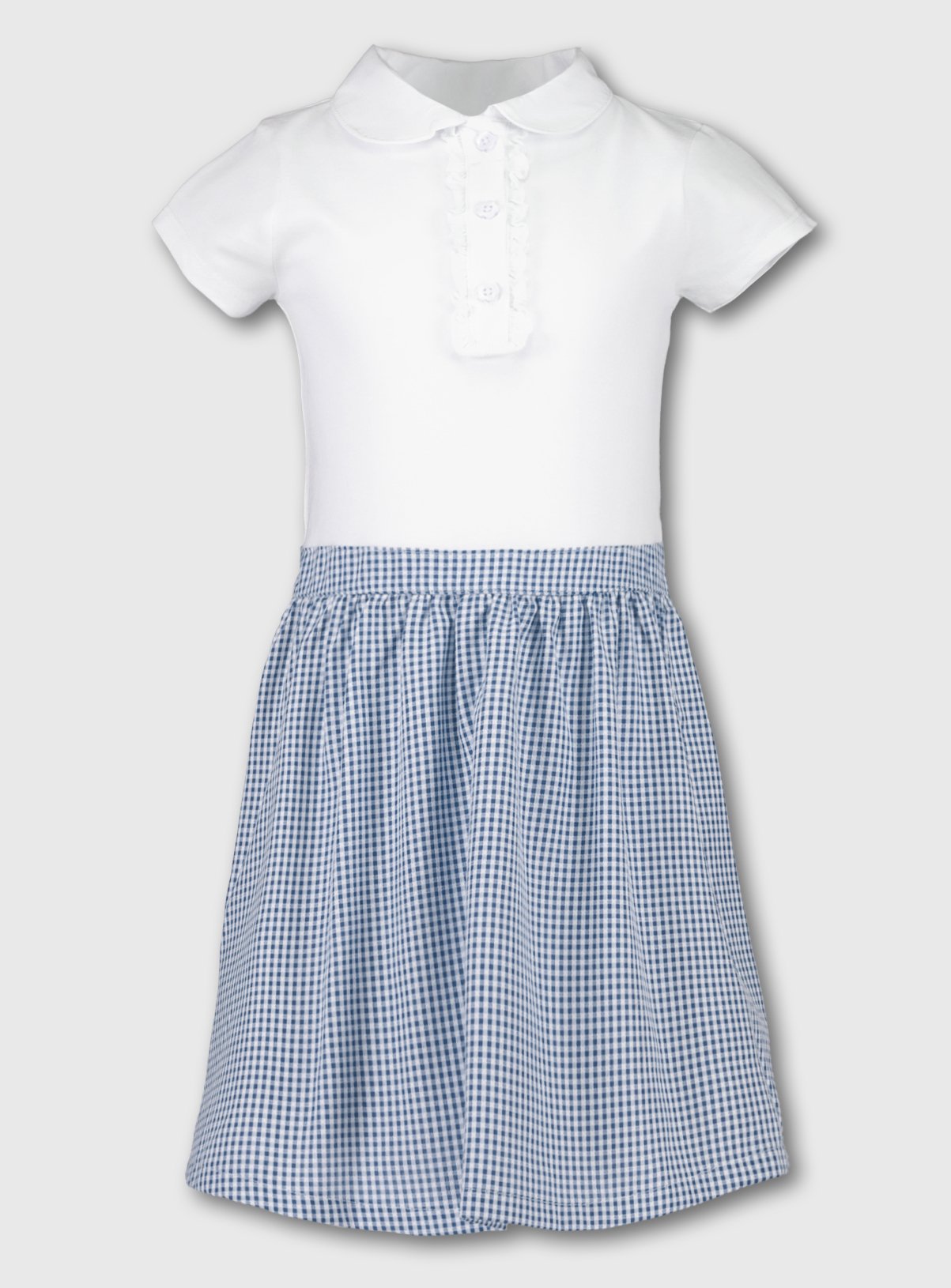 dark blue gingham school dress