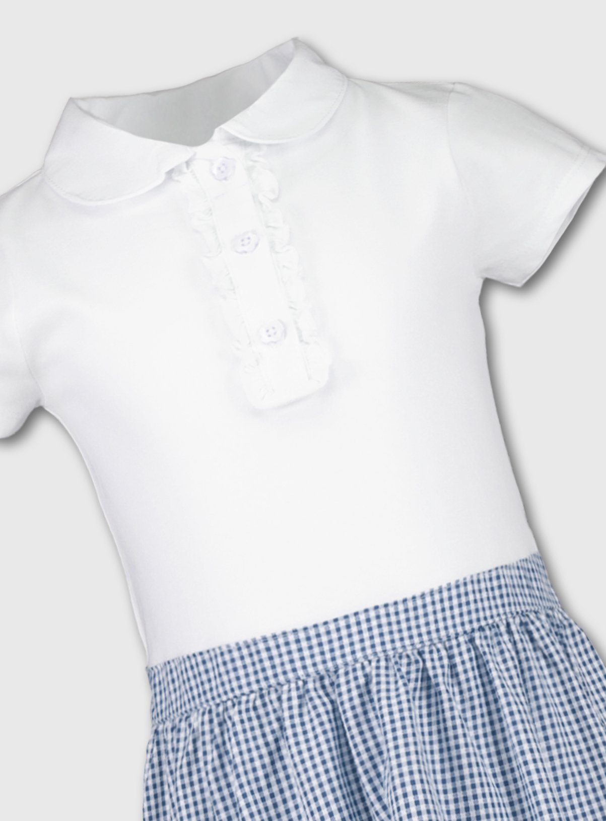 Navy Blue Gingham School T-Shirt Dress Review