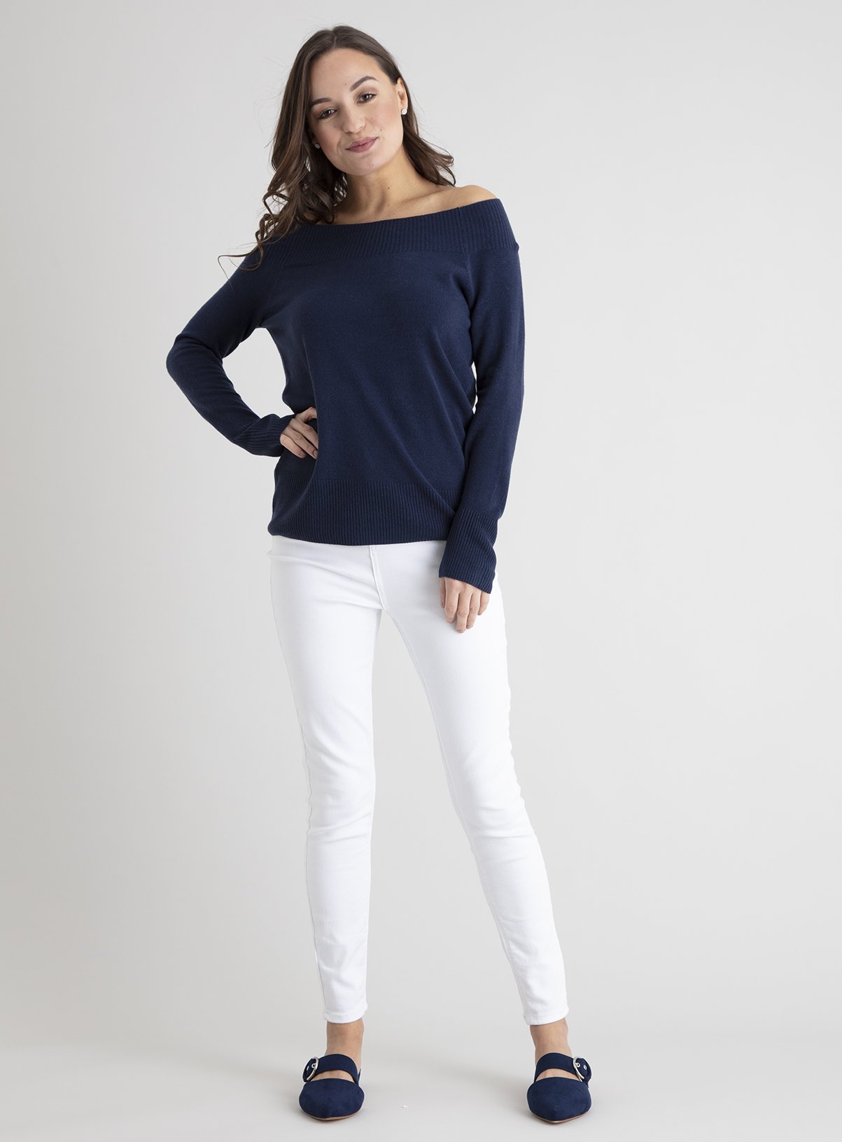 Navy Soft Touch Bardot Jumper Review