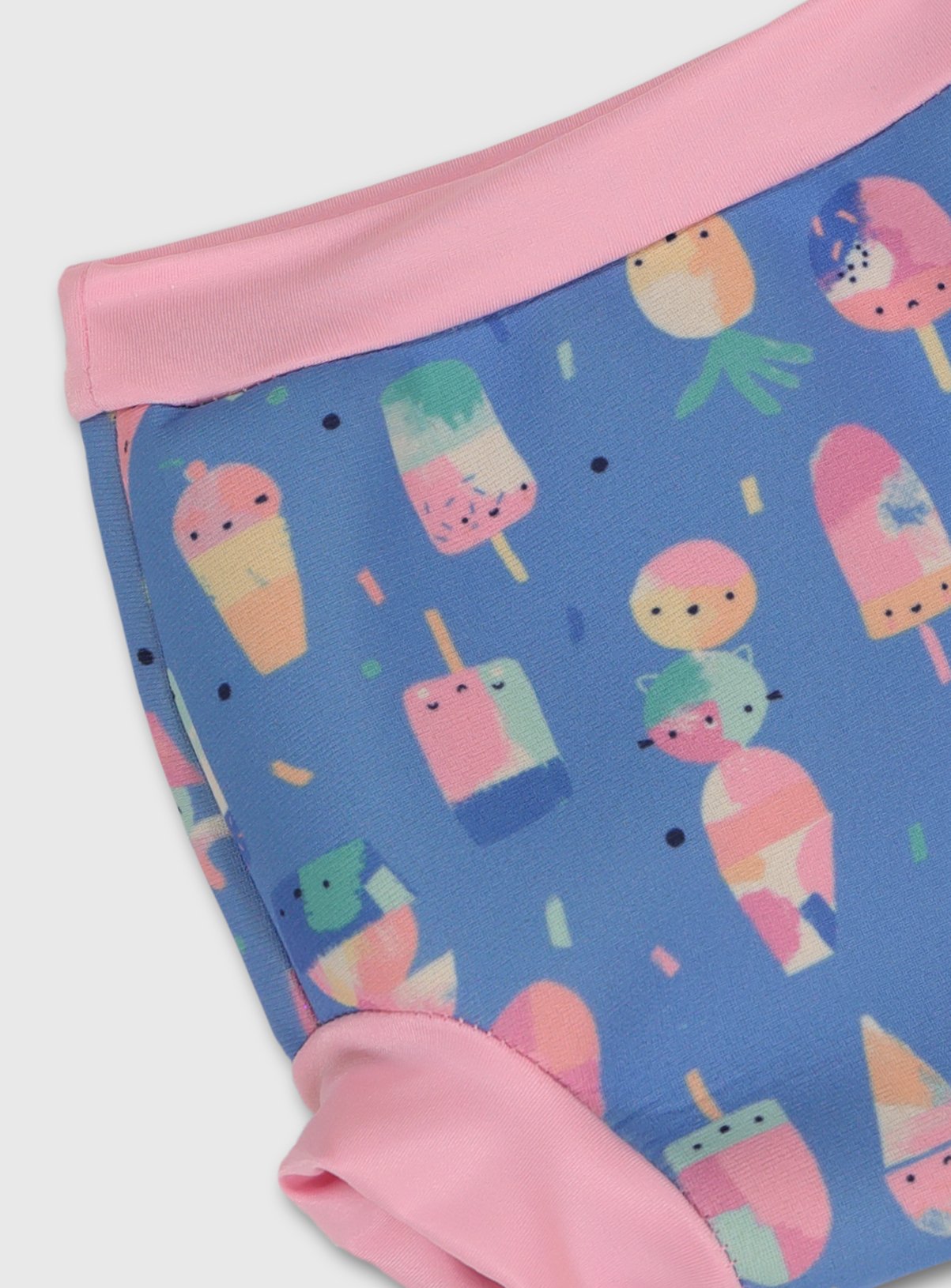 Banana Bite Blue Ice Cream Print Swim Nappy Review