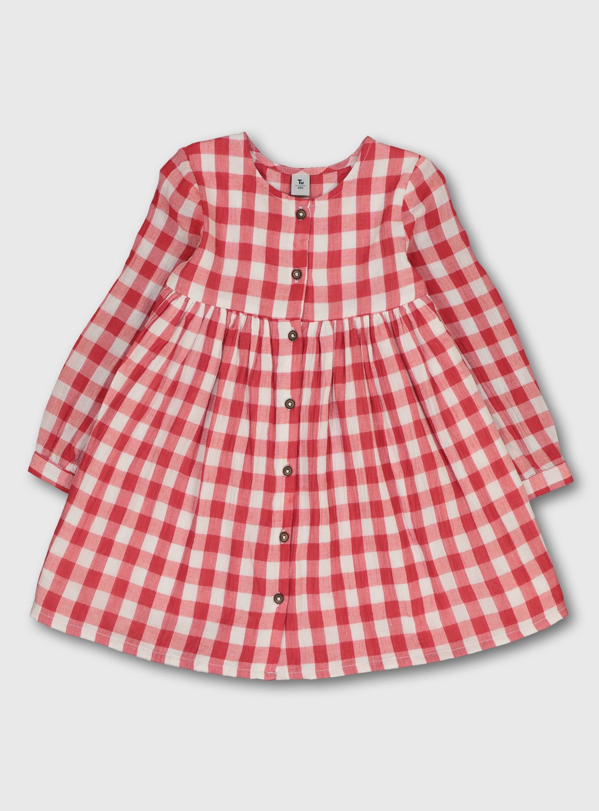 red and white gingham dress