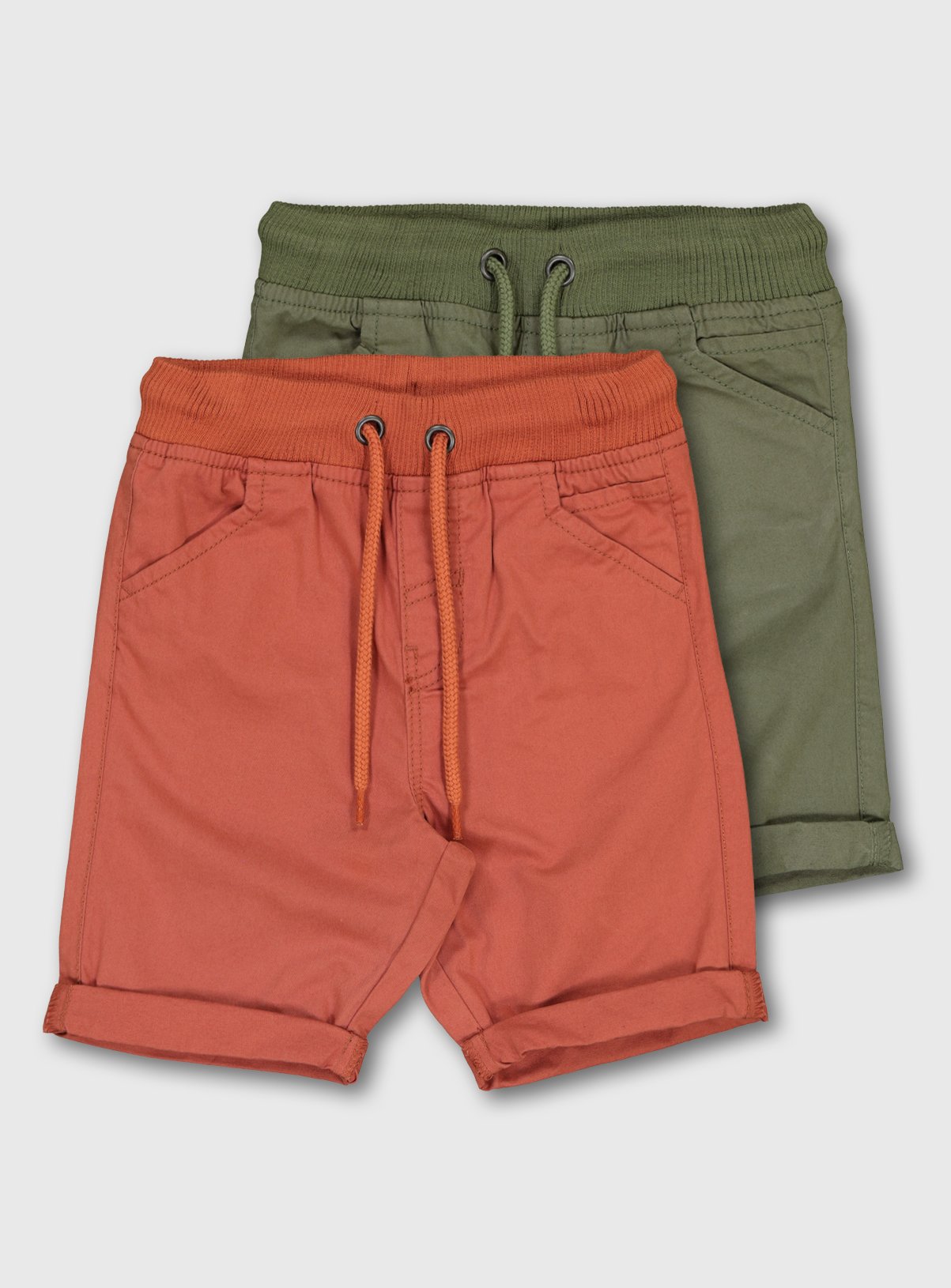 khaki twill shorts